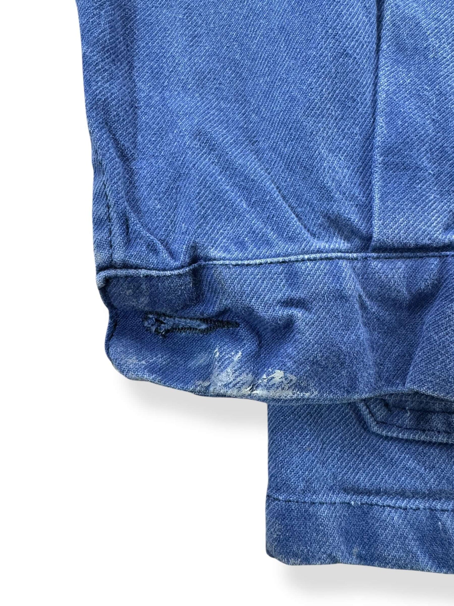 Cuff on Vintage Painters French Chore Coat SZ M