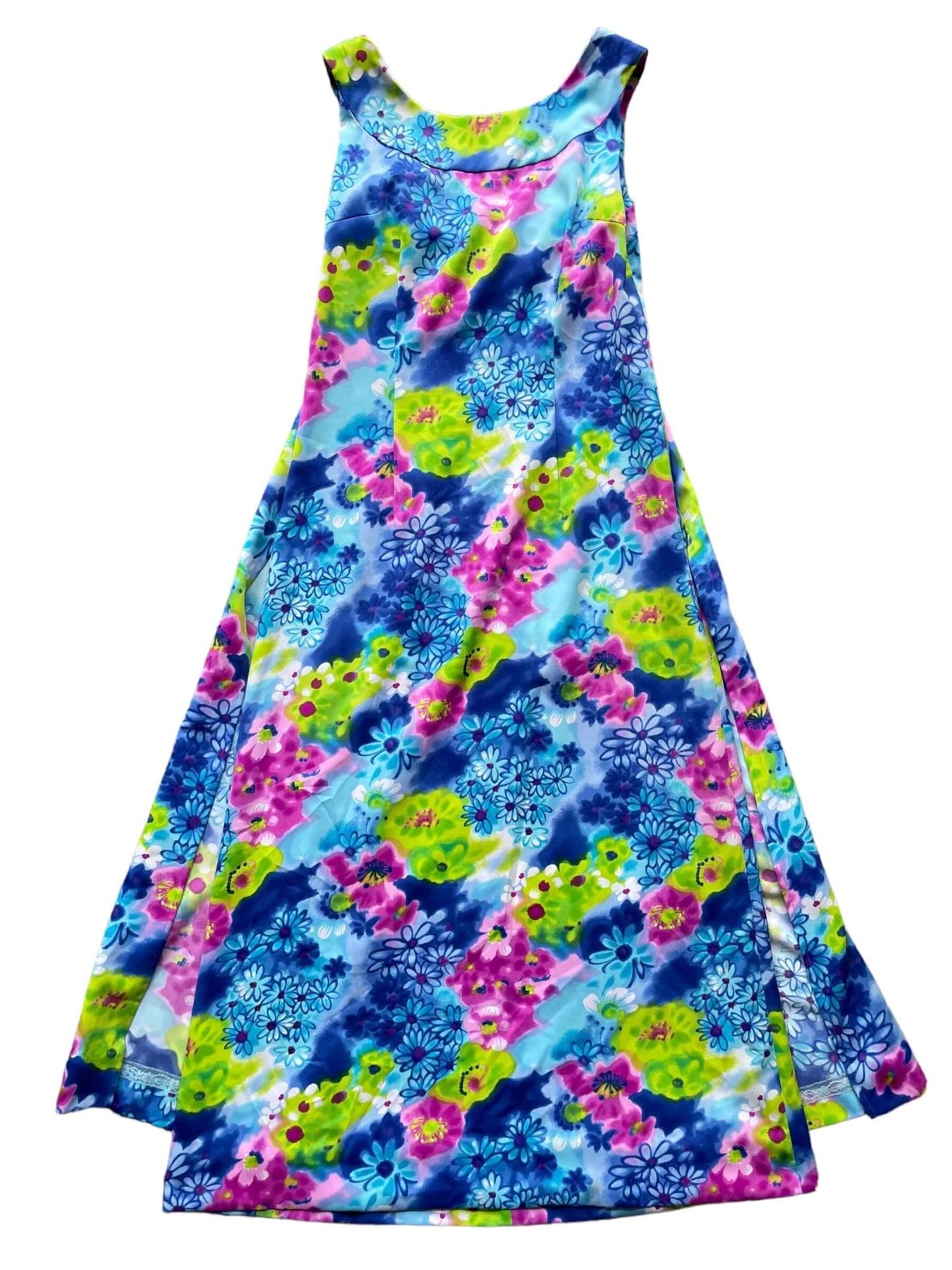 1960s Floral Maxi M-L