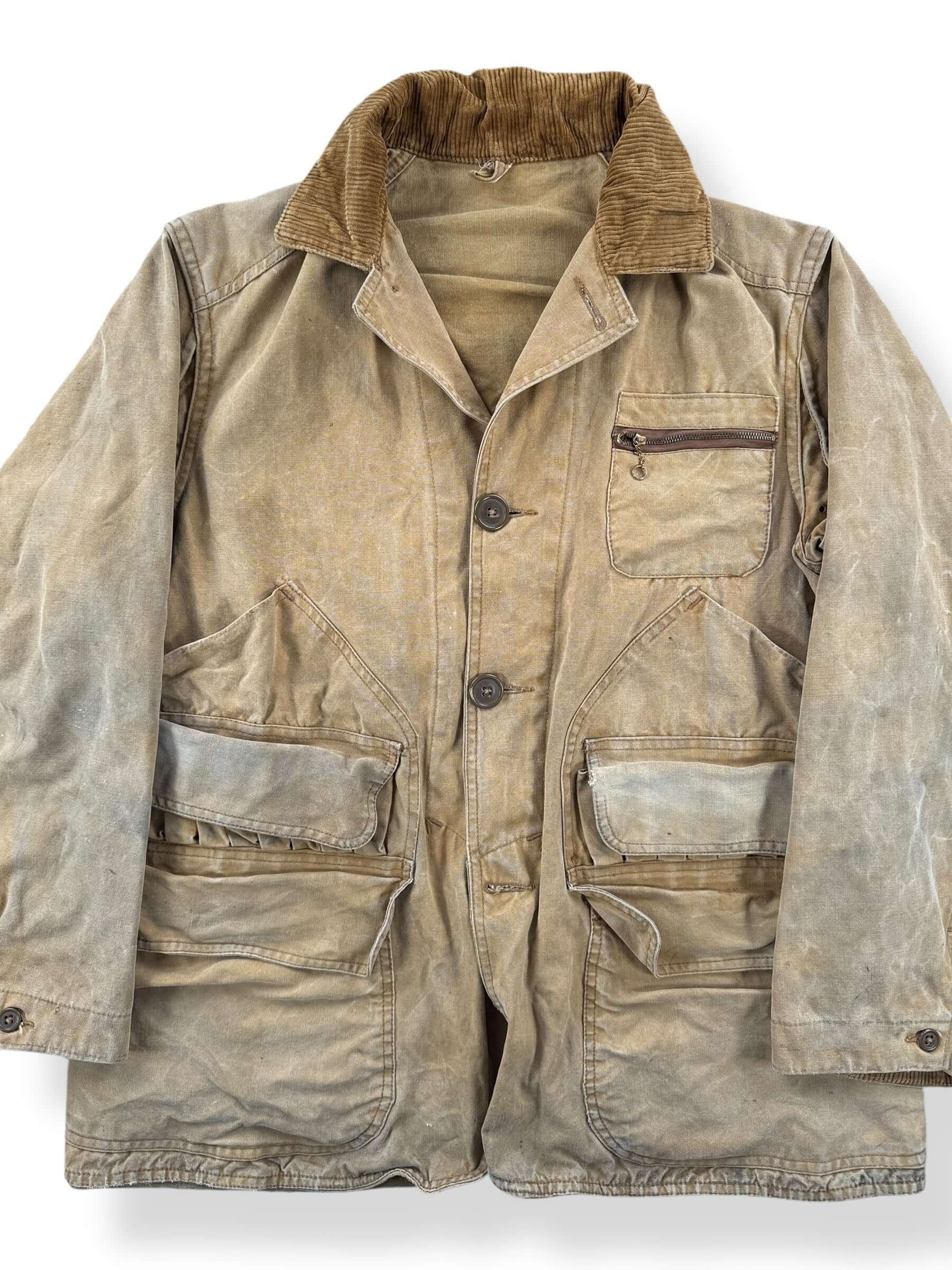 Front Close Up of Vintage Sears Field Master Hunting Jacket SZ L