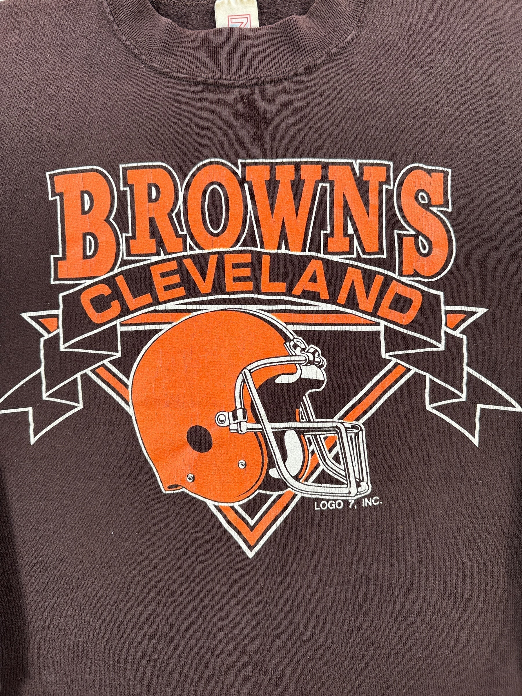 Front Graphic of Vintage Cleveland Browns Crewneck SZ S