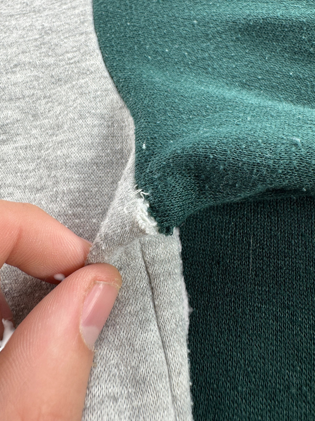 Small hole in armpit of Vintage 80s Era Power Rangers Hoodie SZ S