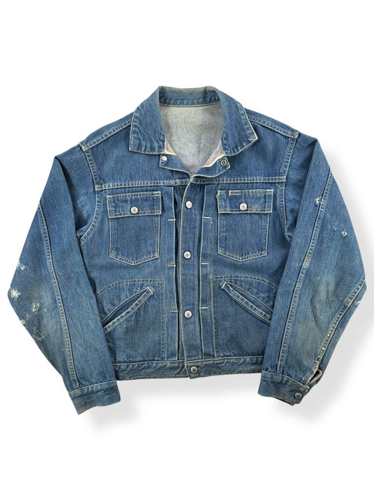 Front of Vintage Foremost Selvedge Denim Jacket SZ M