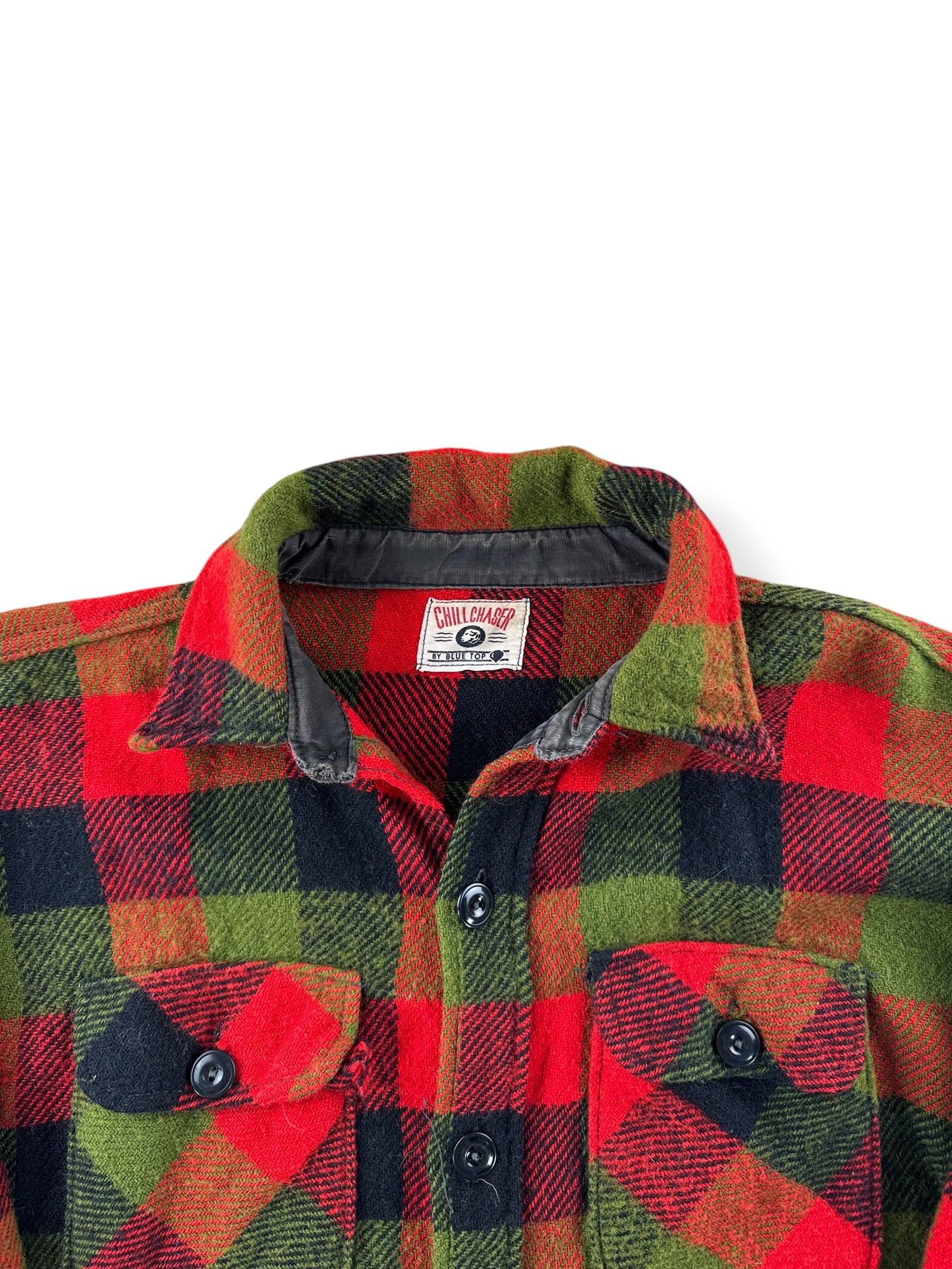 Collar on Vintage Chill Chaser Wool Flannel SZ L