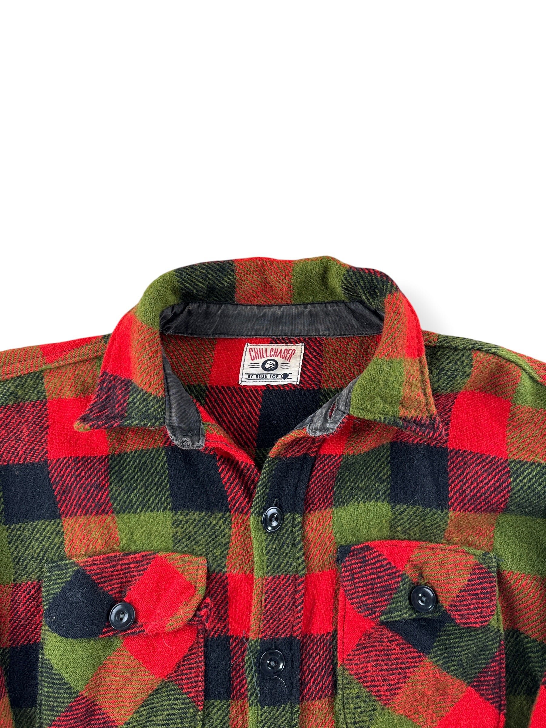 Collar on Vintage Chill Chaser Wool Flannel SZ L