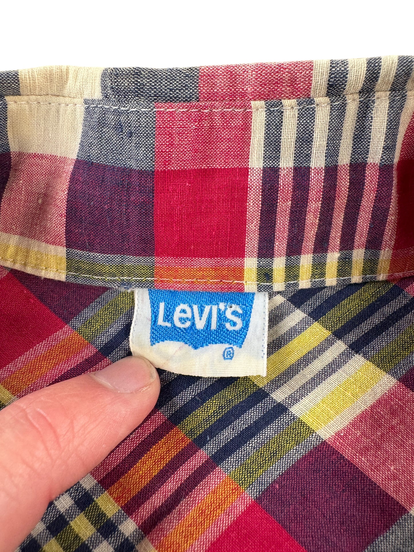 Tag on Vintage Ladies Levi's Pearl Snap Shirt SZ M
