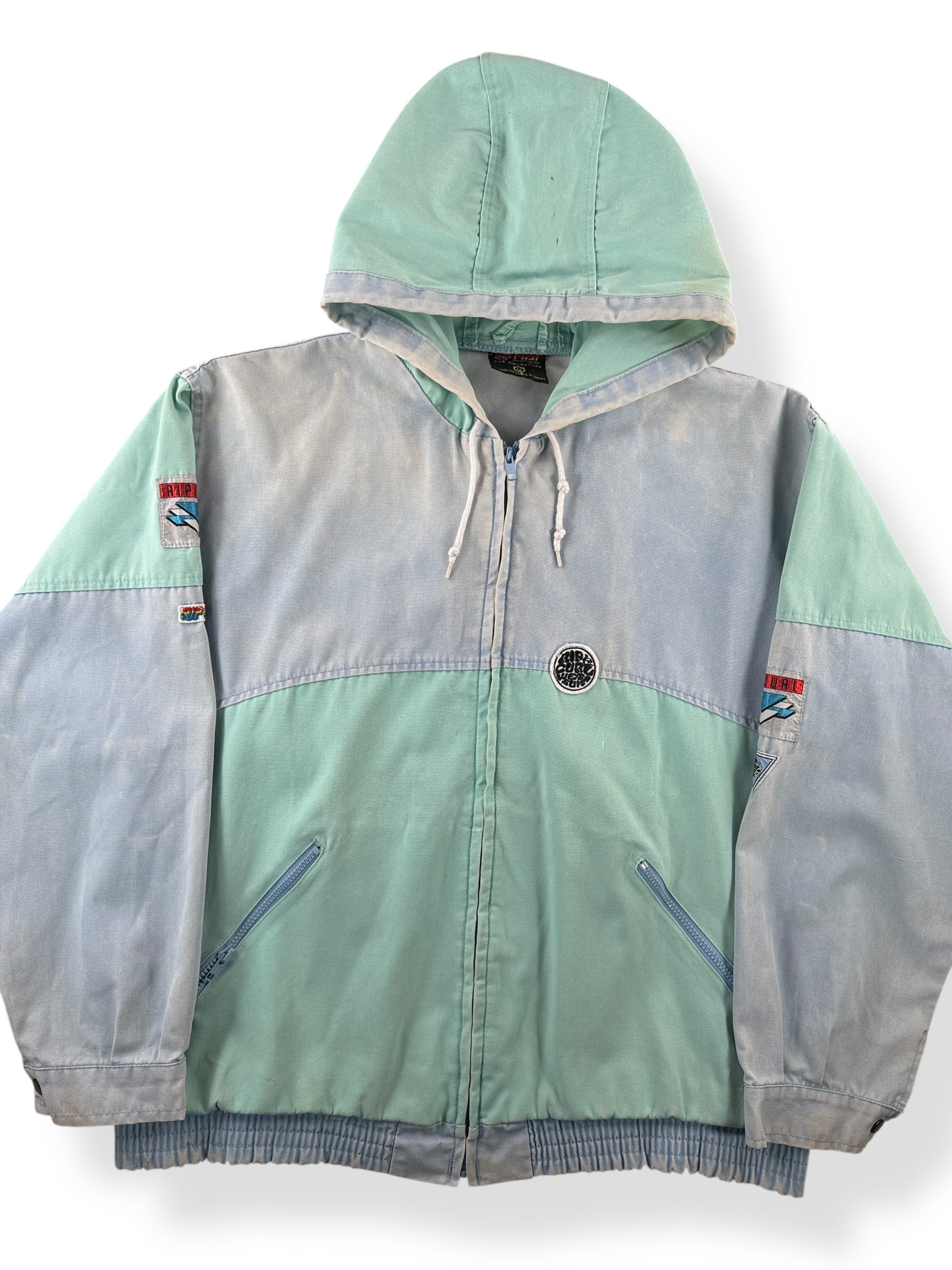 Front Close Up of Vintage Rip Curl Jacket SZ L
