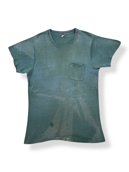 Front of Vintage Faded Green FOTL Pocket Tee SZ L