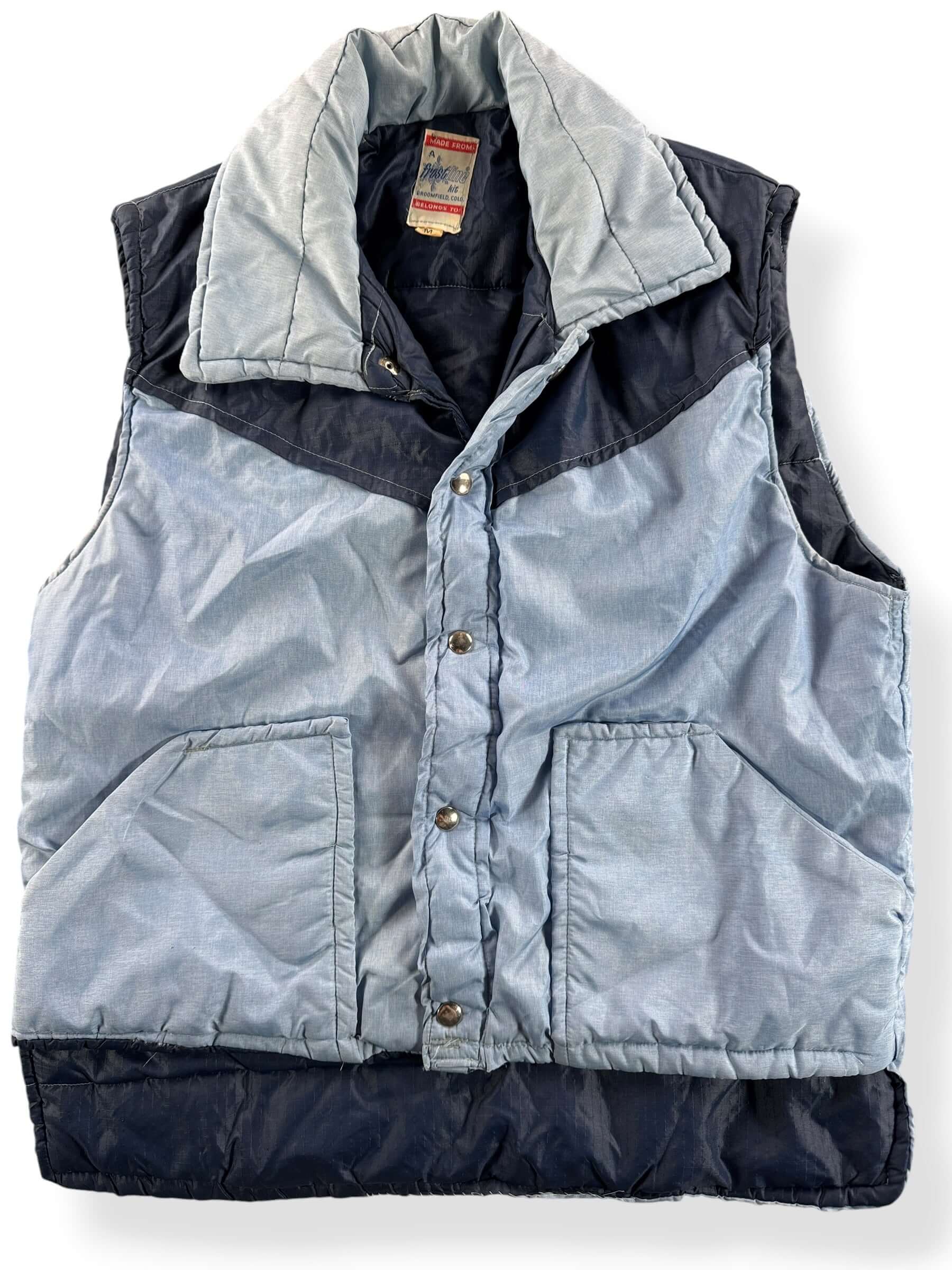 Front Close Up of Vintage Frostline Vest SZ M