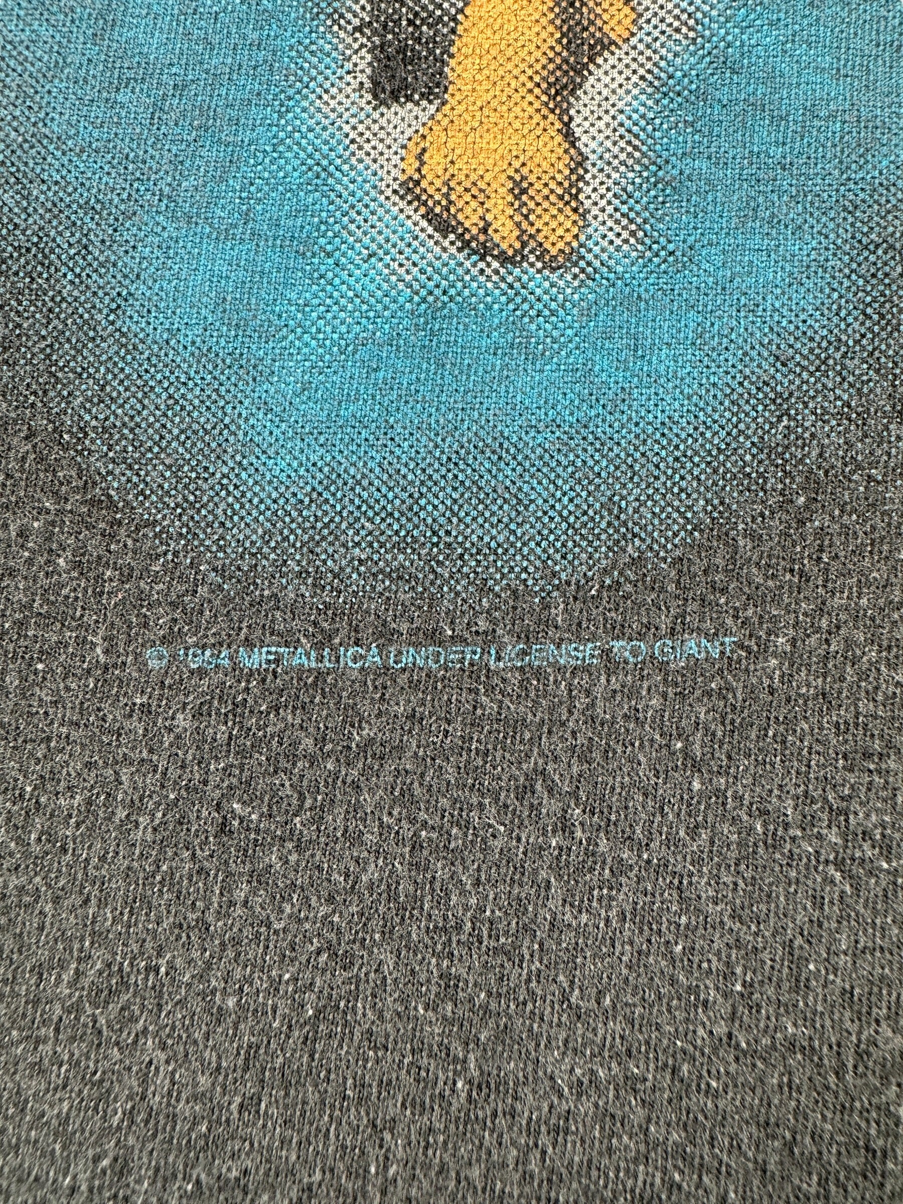Trademark on Back of Vintage 1994 Metallica Ride the Lightning Tee SZ XL