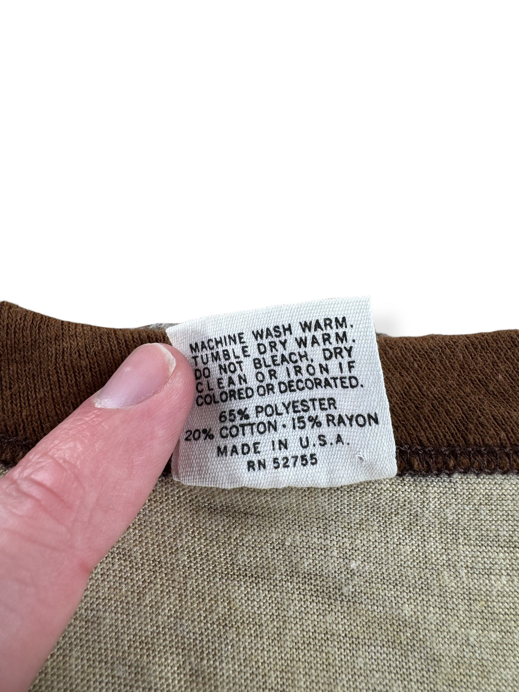 Tag on Vintage 70s Barn Owl Ringer Tee SZ S (Fits XS)