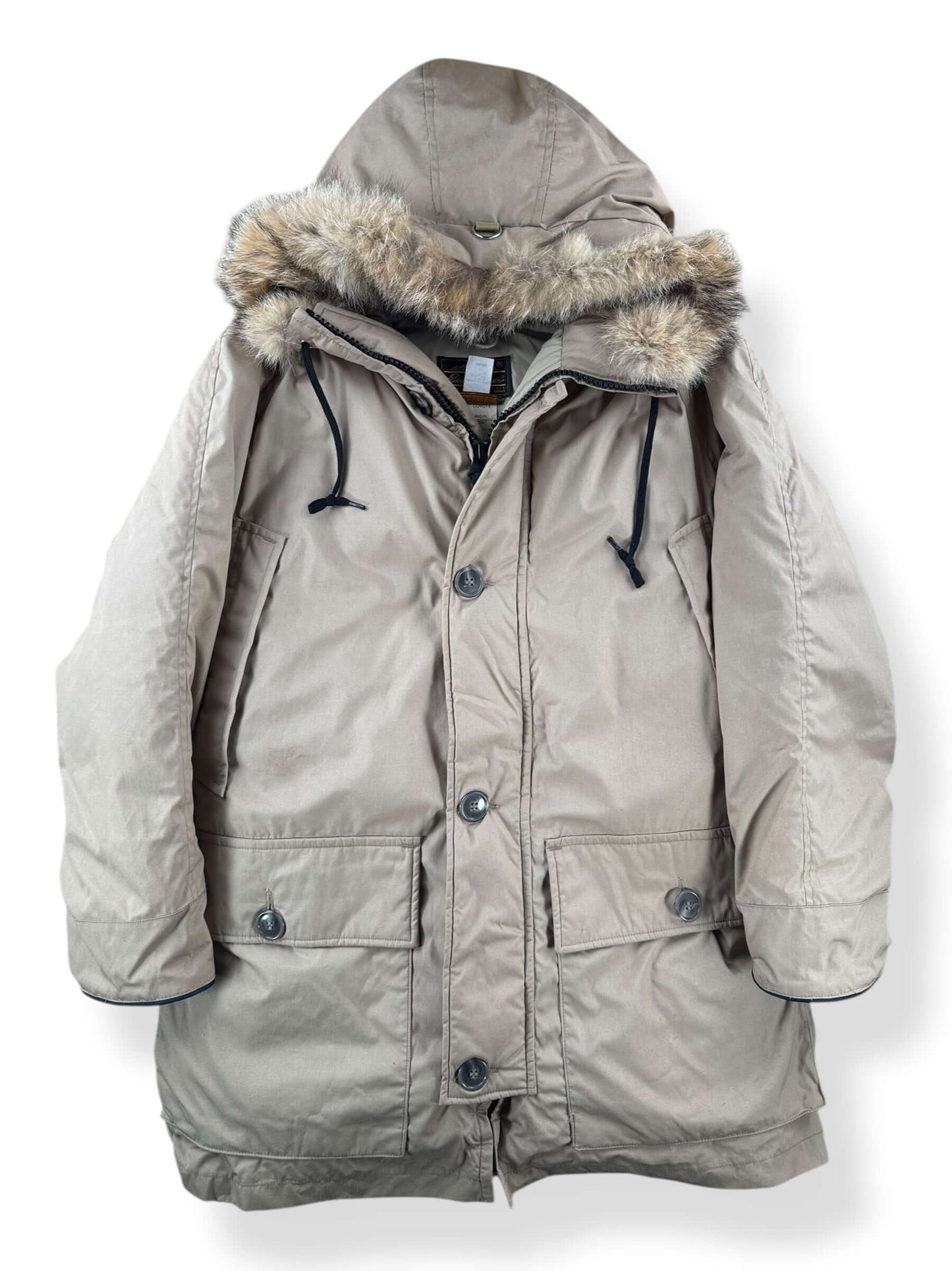 Front of Vintage Eddie Bauer Coyote Fur Trimmed Polar Parka SZ M