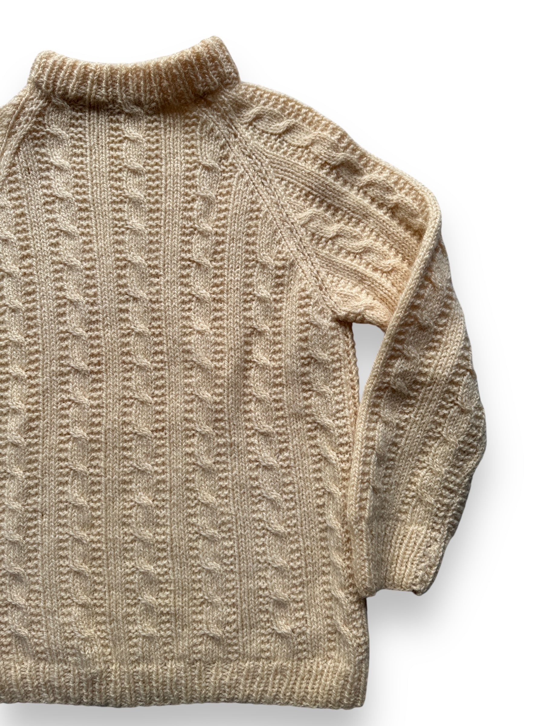 front left of Vintage Wool Cable Knit Sweater SZ L