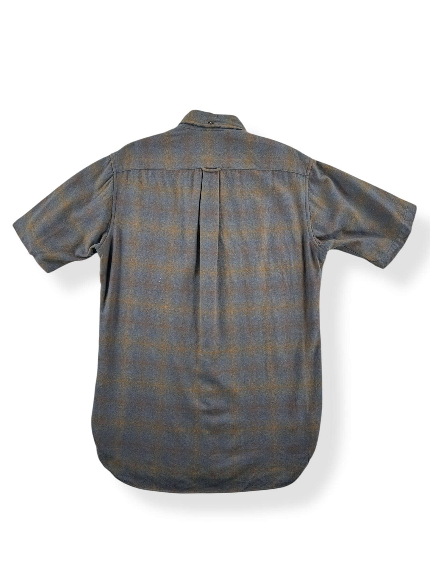 Back of Vintage 50s/60s Era Pendleton Short Sleeve Shadow Plaid Flannel SZ M