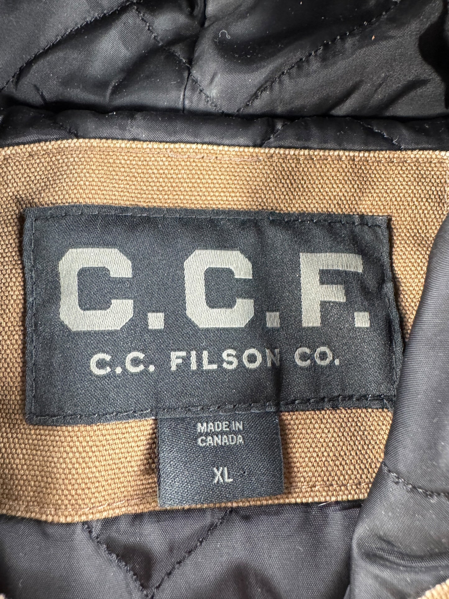 Filson Canvas Hooded Work Jacket SZ XL