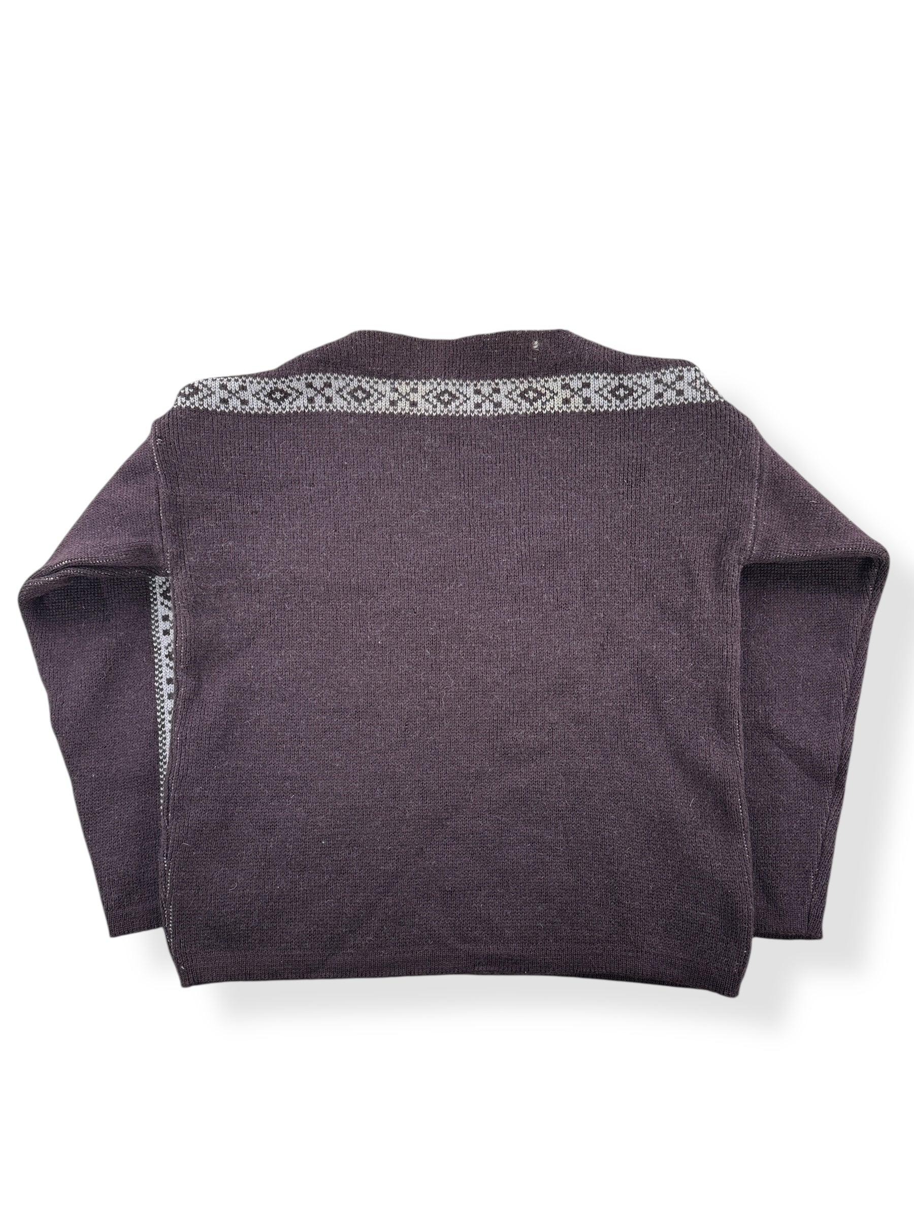 Back of Vintage German Made Wool Ski Sweater SZ M