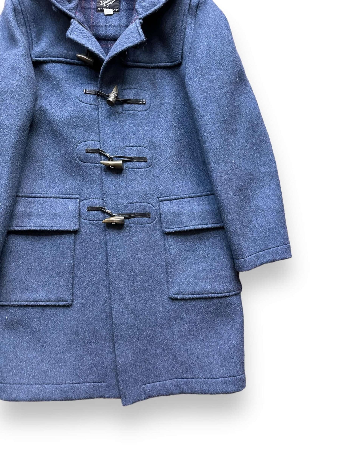 Front Left View of Vintage Gloverall Duffle Coat SZ L | Seattle Vintage Wool Coat | Barn Owl Vintage Seattle