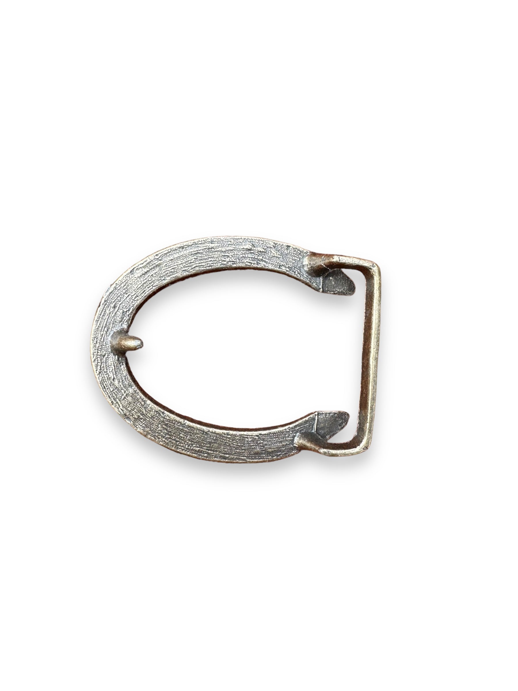 Rear View of Vintage Horseshoe Belt Buckle