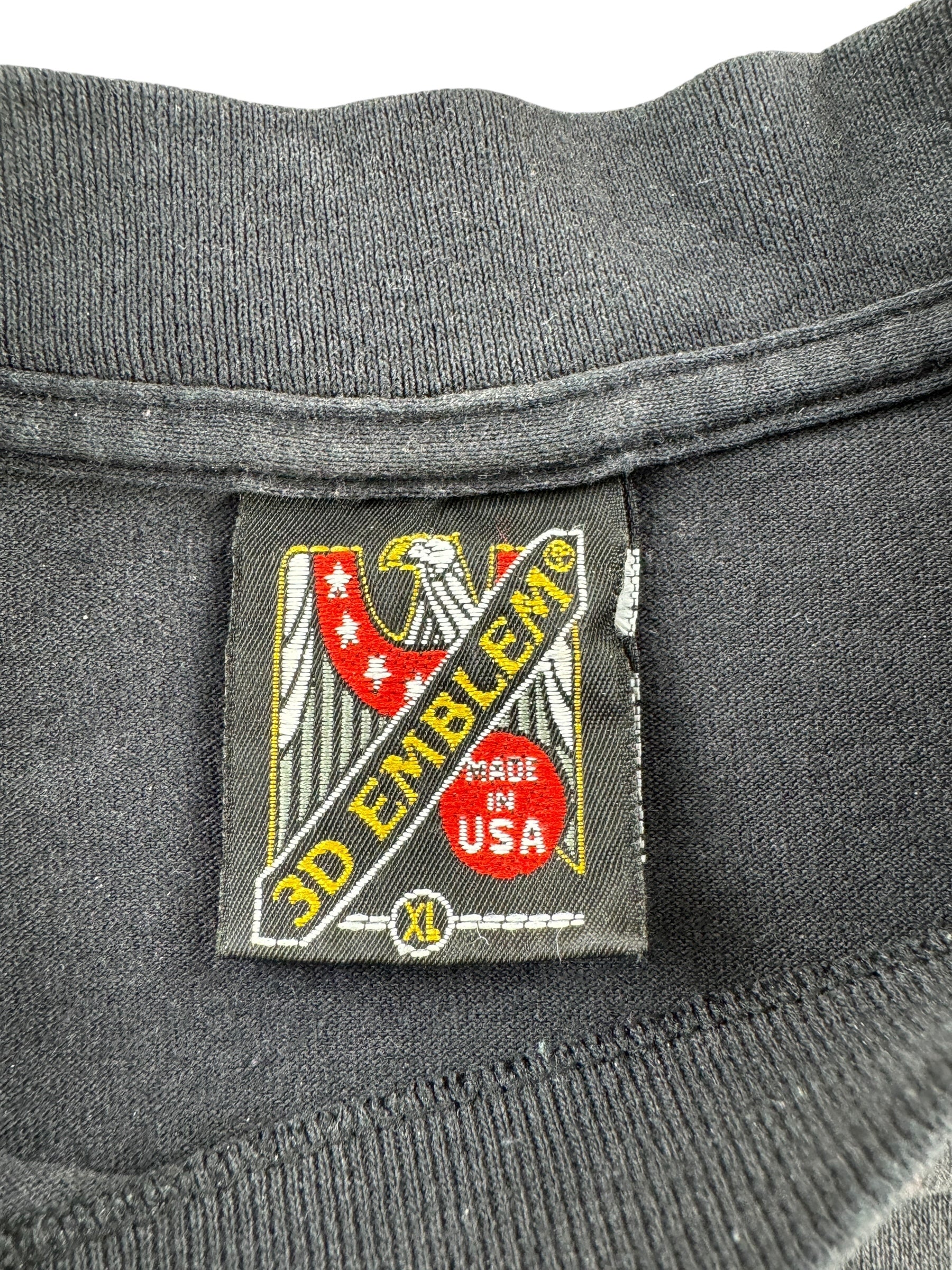 3D Emblem Tag on Vintage '93 3D Emblem AOP Sturgis Tee SZ XL