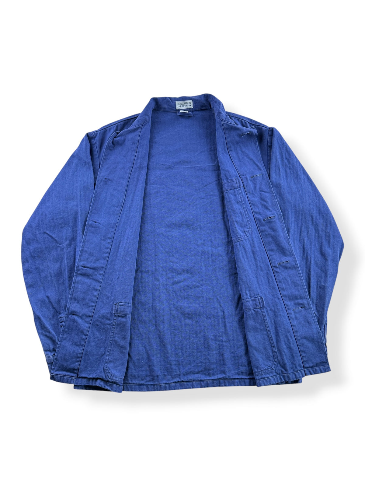 Inside of Vintage HBT French Chore Coat SZ XL