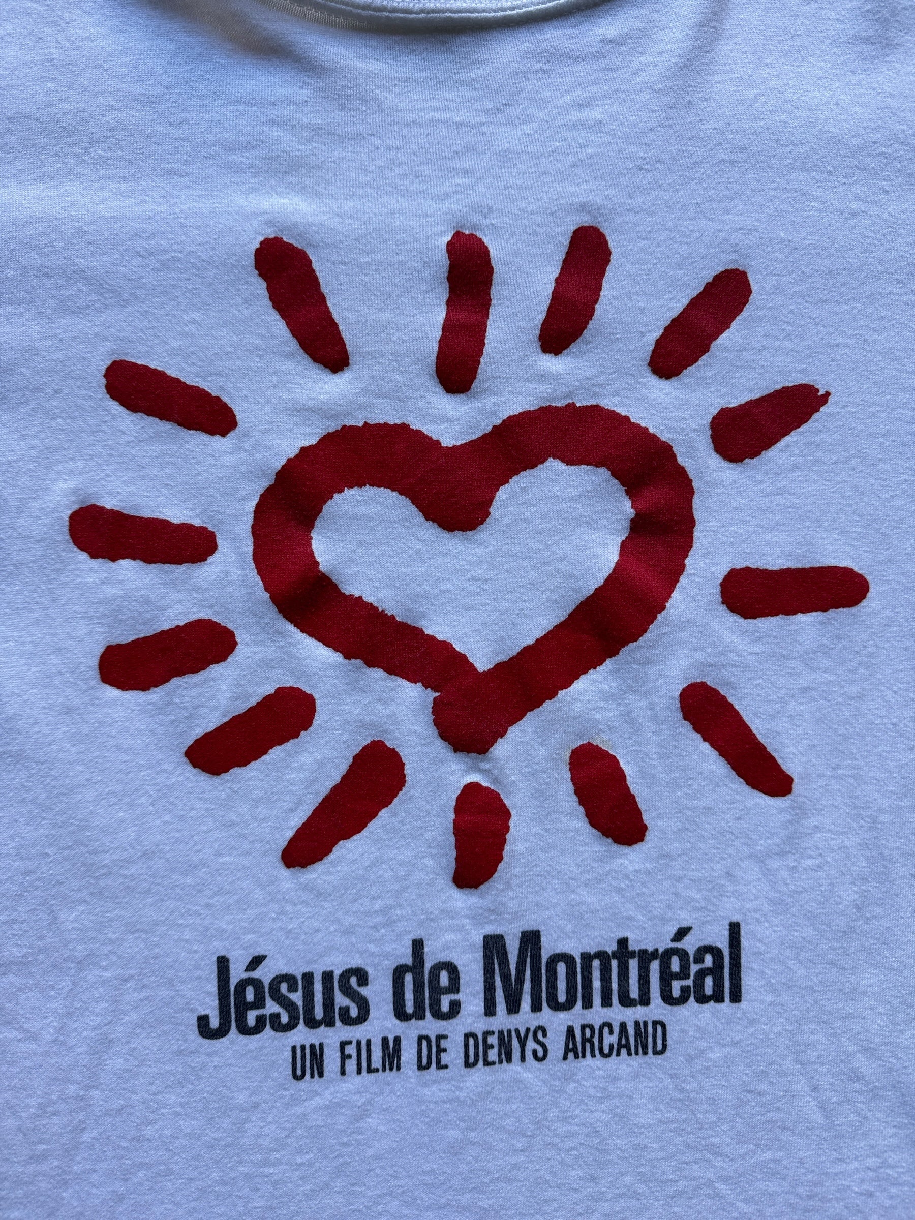 Front Graphic of Vintage Jesus of Montreal Film Tee SZ XL