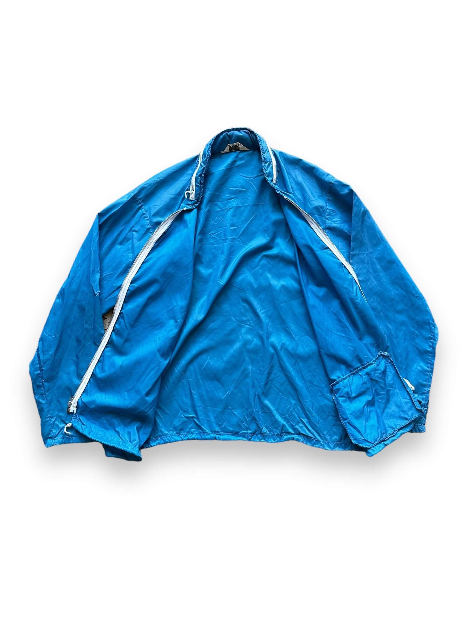 inside of Vintage Sea Legs Blue Windbreaker Jacket SZ L