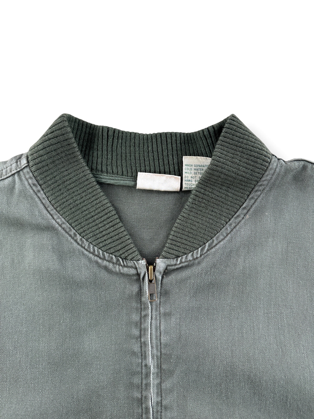 Collar on Vintage Canvas LL Bean Bomber Jacket SZ XL
