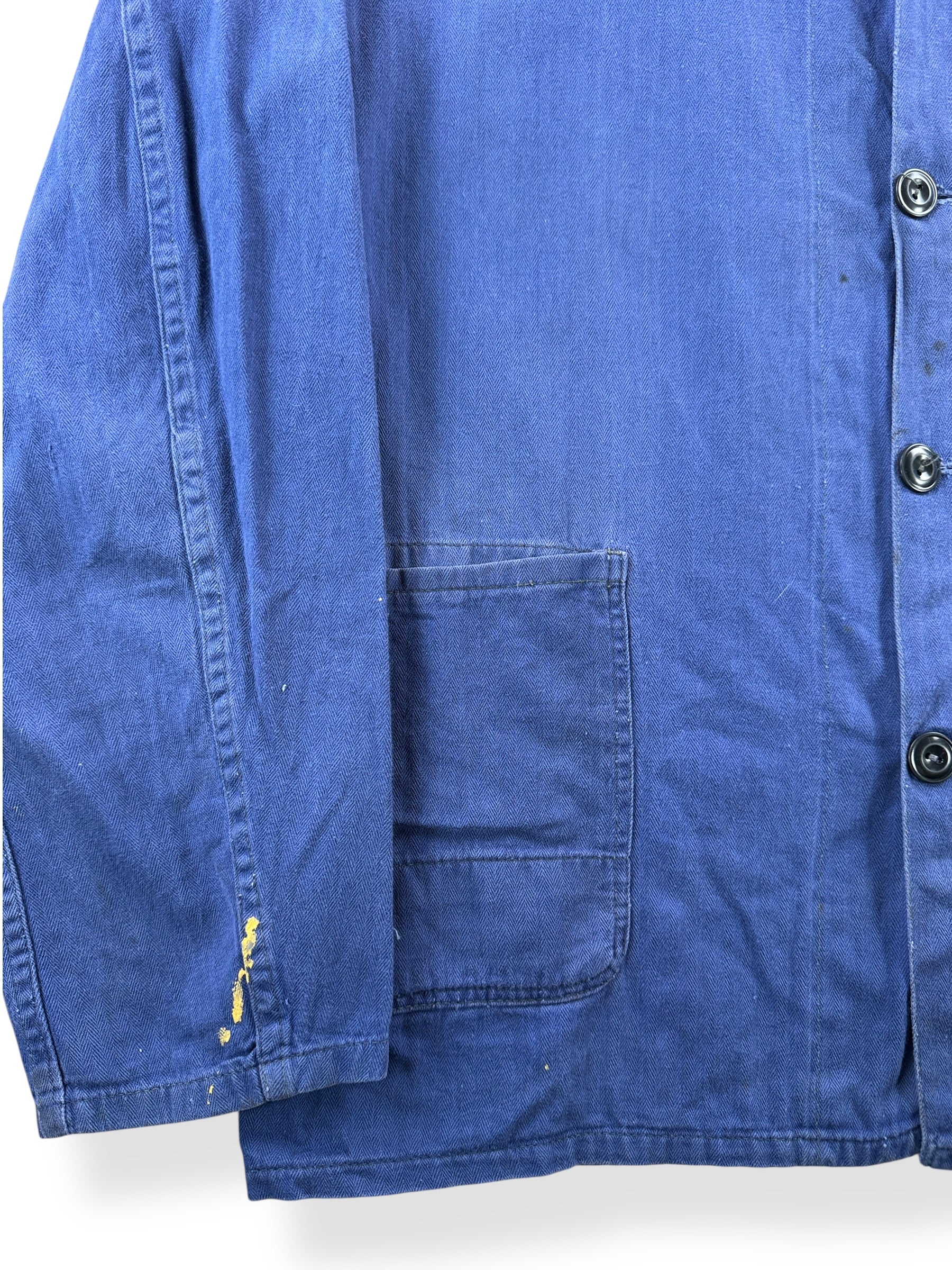 Wear on Vintage Sanfor HBT French Chore Coat SZ L
