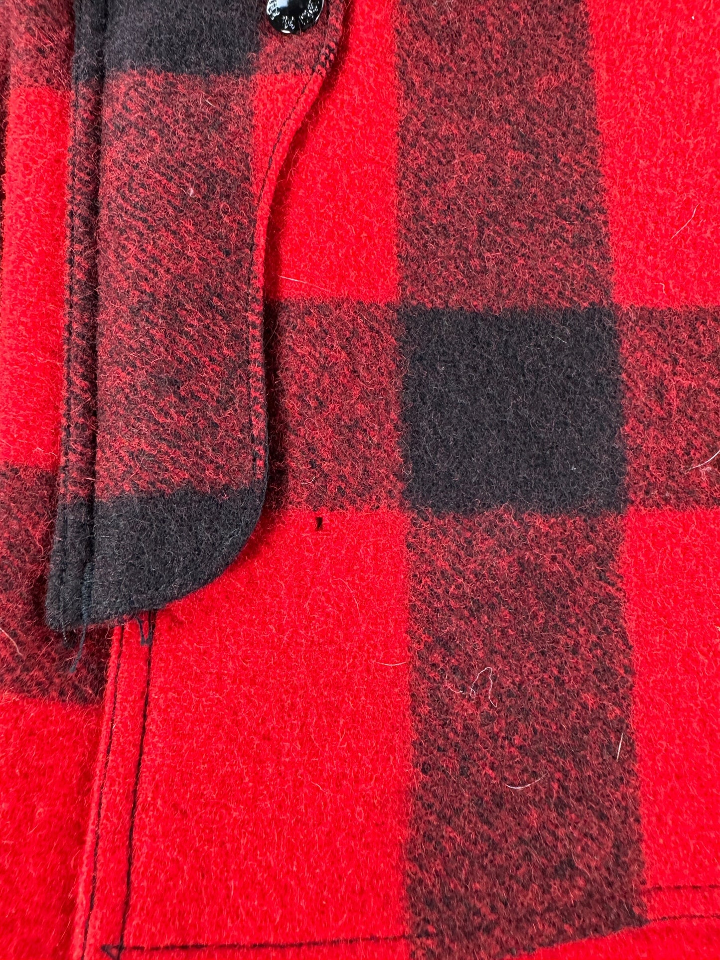 Damage on Vintage 80s Era Filson Wool Packer Coat SZ 42