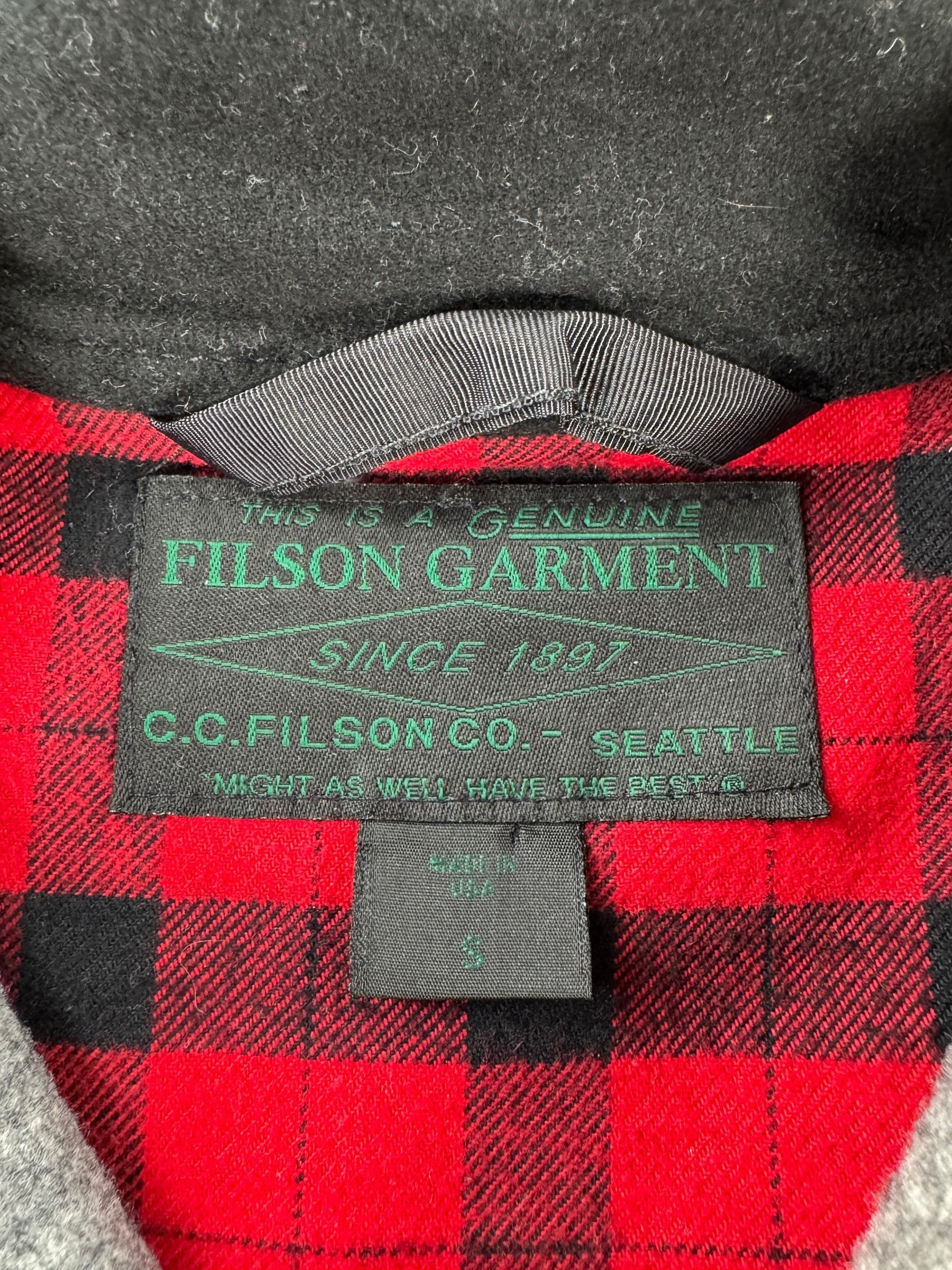 Tag on Filson Two Tone Hooded Cruiser Jacket SZ S