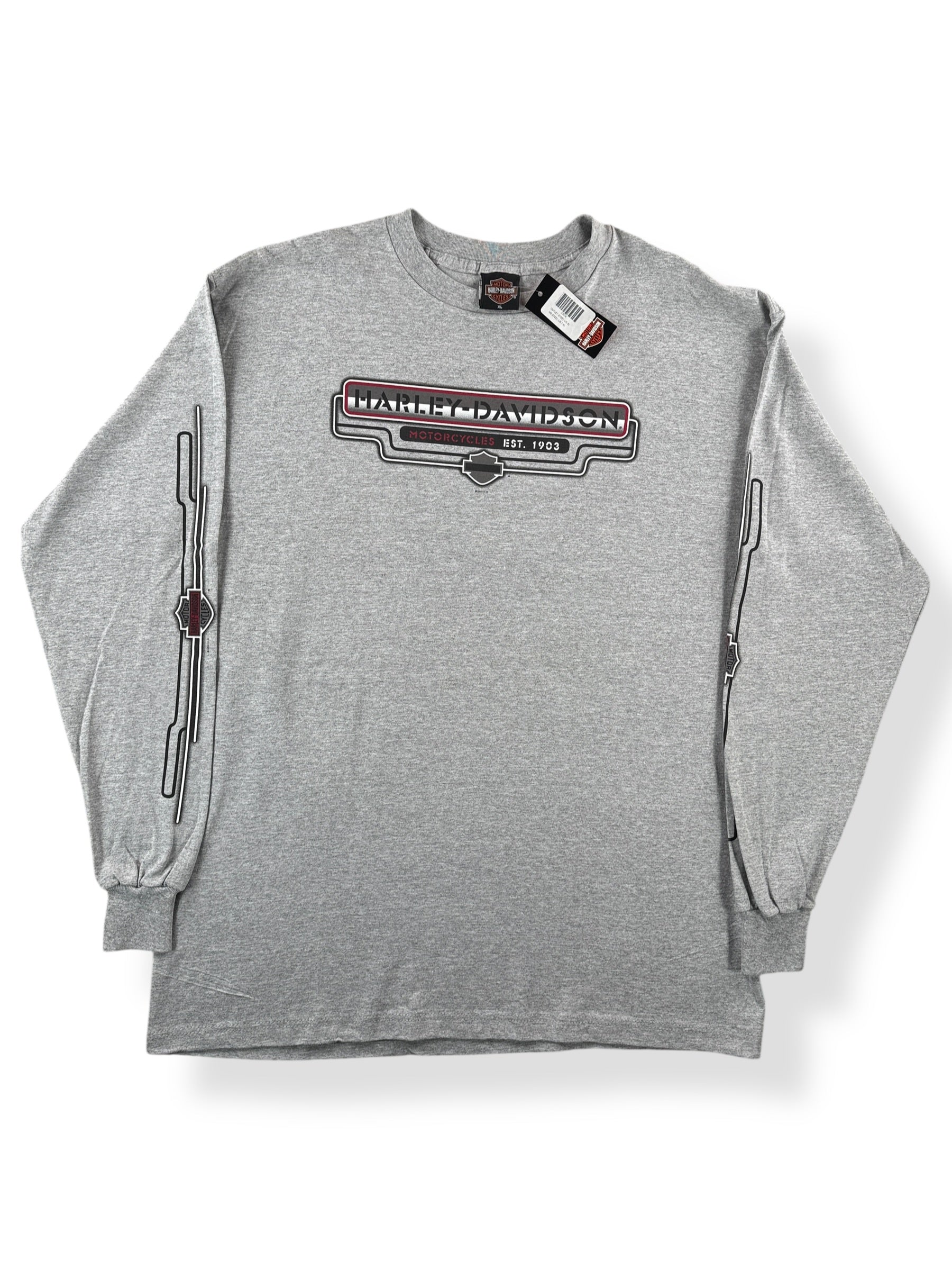 Front of Vintage Deadstock 2001 Harley Chaddsford PA LS Tee SZ XL