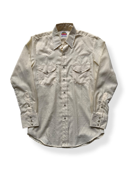 Front of Vintage Miller Western Wear Pearl Snap SZ L