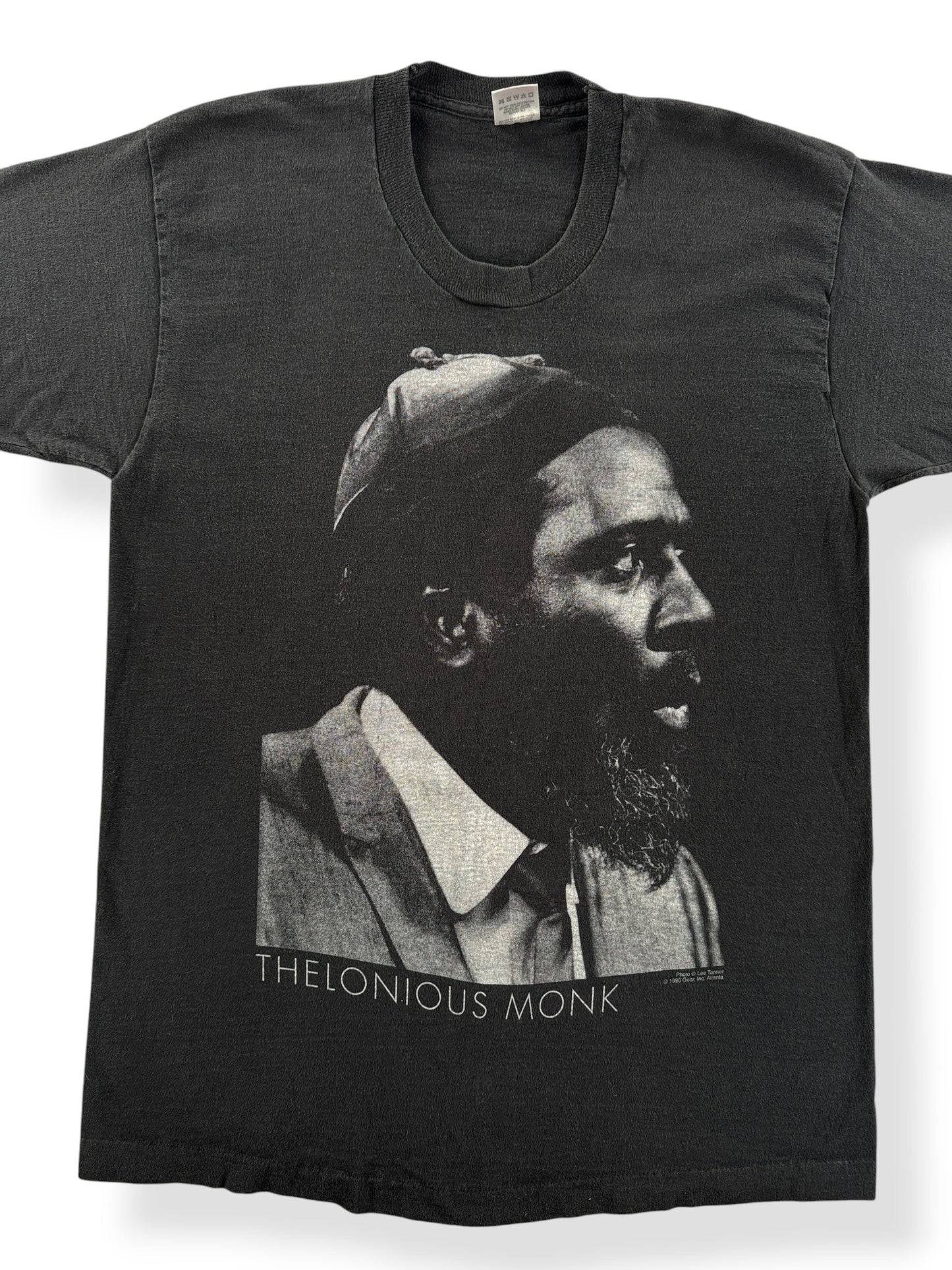 Front Close Up of Vintage Thelonious Monk Tee SZ L (Fits M)