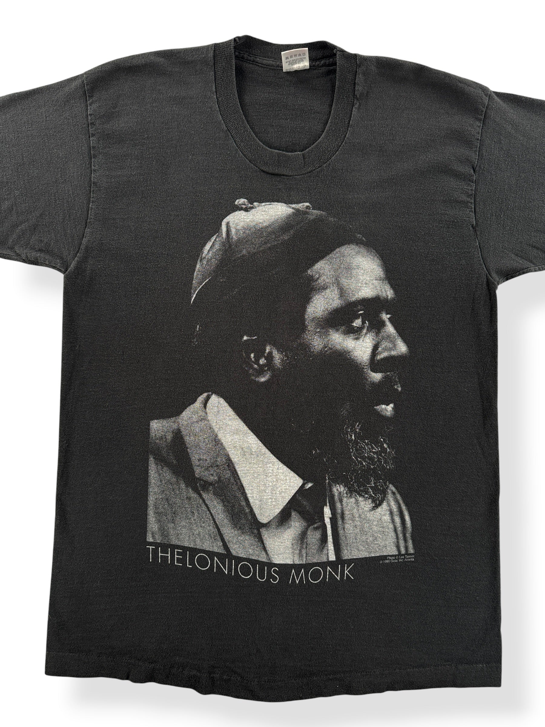 Front Close Up of Vintage Thelonious Monk Tee SZ L (Fits M)