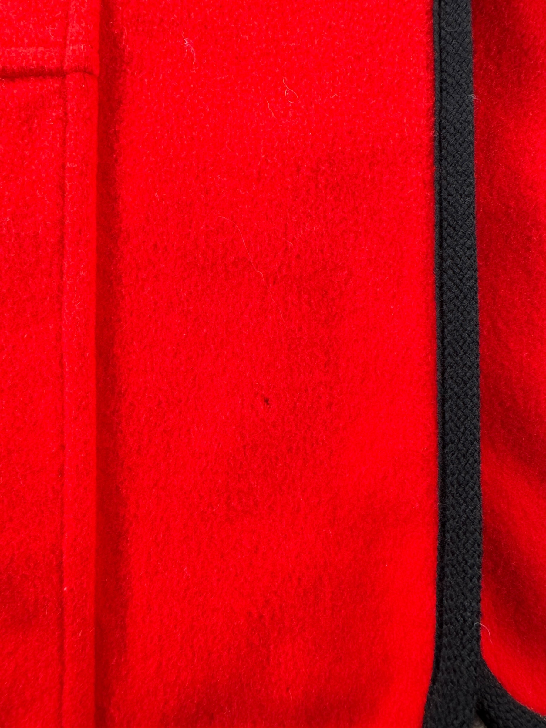 moth holes Vintage 80s Red Penguin Wool Coat SZ 10