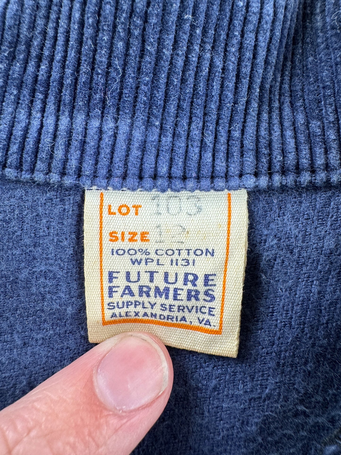 Tag on Vintage 70s Washington FFA Jacket SZ S