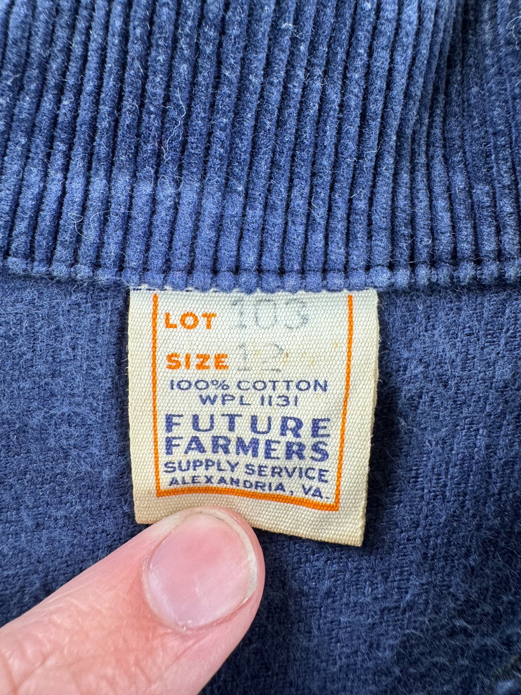 Tag on Vintage 70s Washington FFA Jacket SZ S