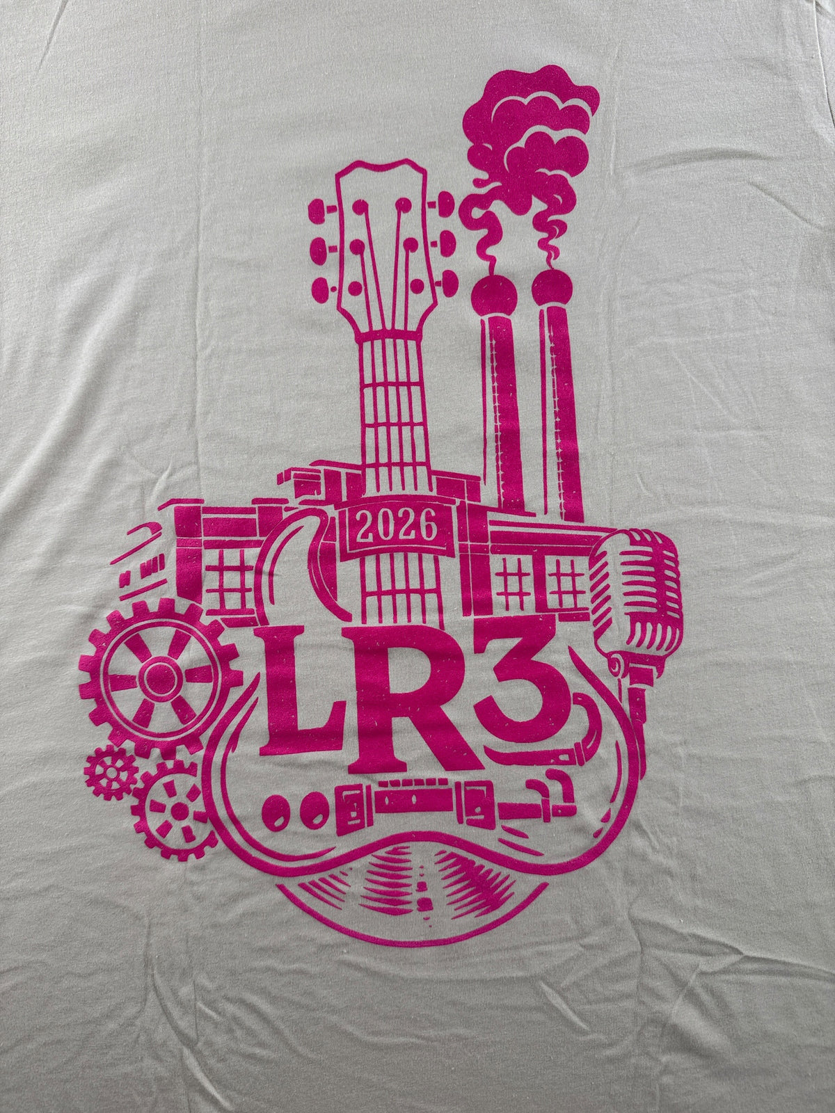 Graphic on pink Lot Rock Tee