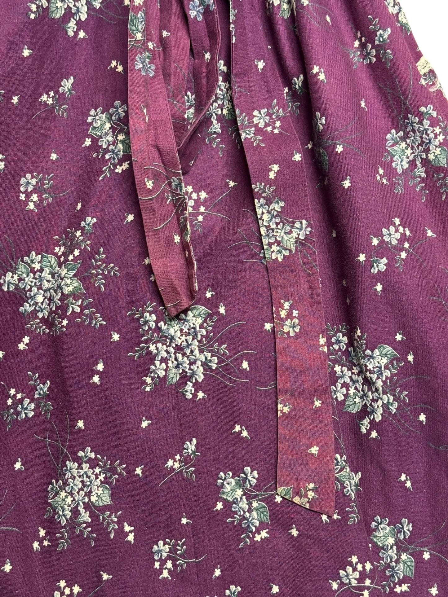 Faded ties on 1970s Purple Gunne Sax Sundress S