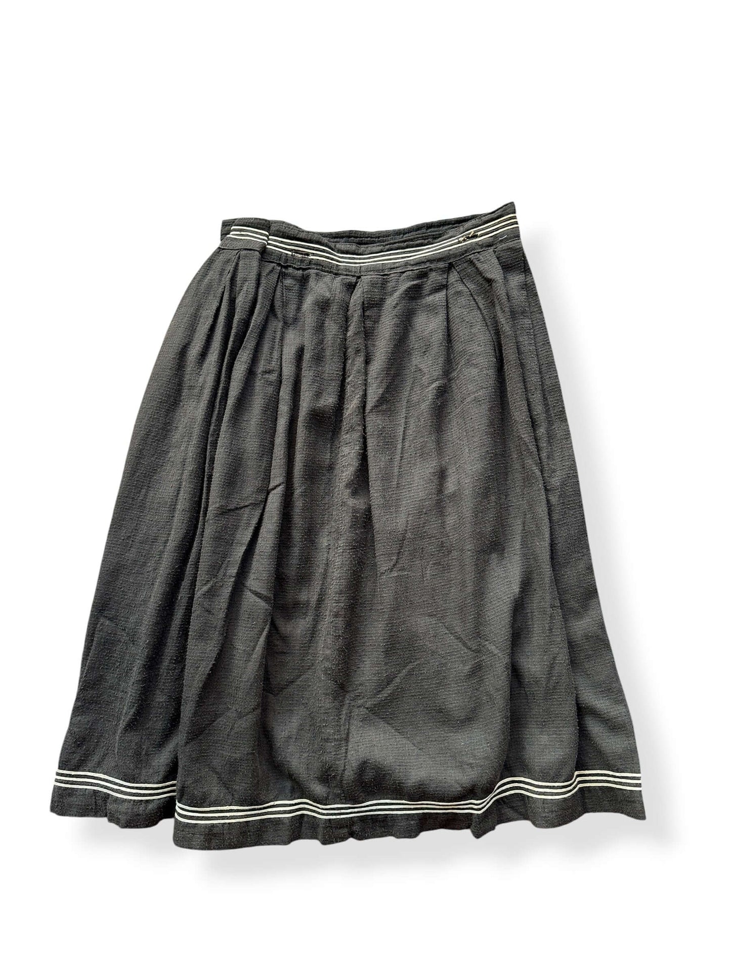Back of Antique Cotton Swimsuit Romper + Skirt Set SZ S