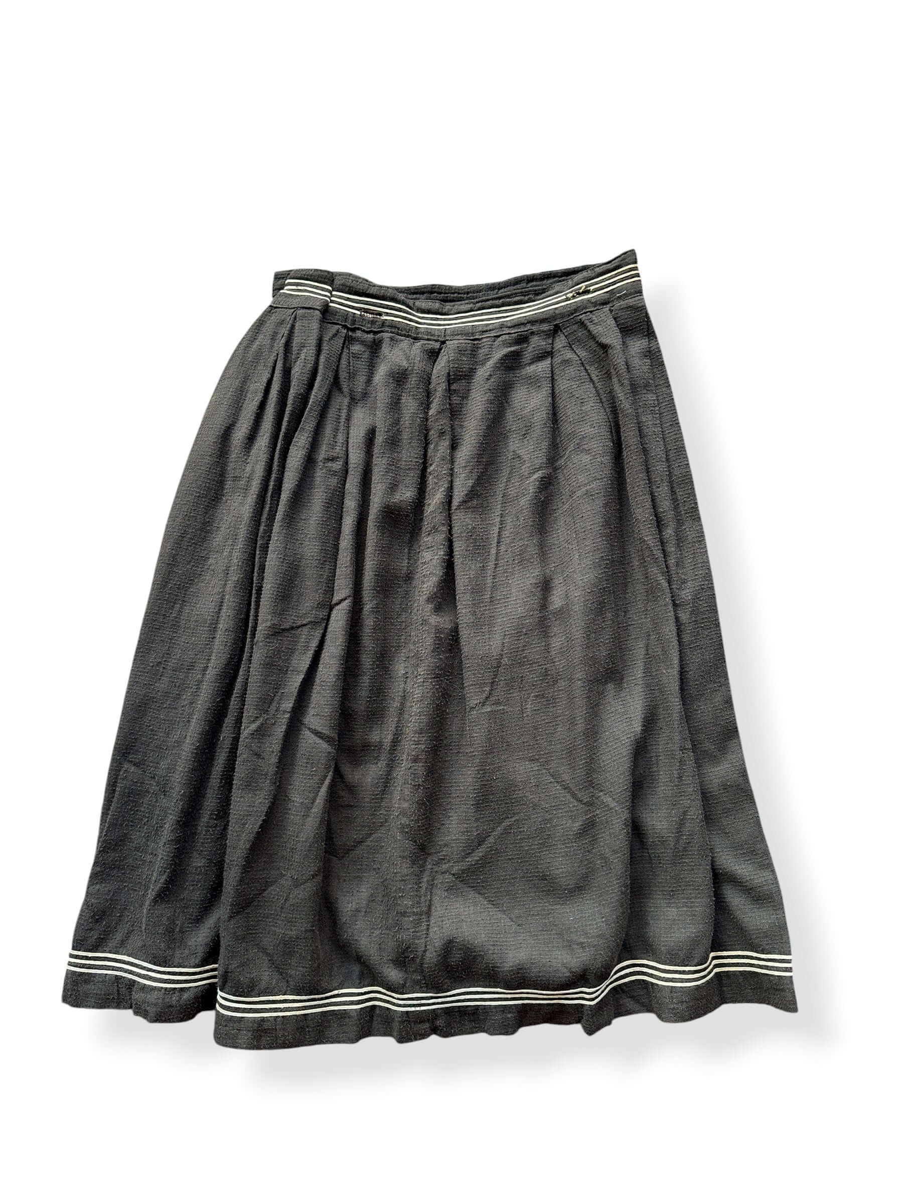 Back of Antique Cotton Swimsuit Romper + Skirt Set SZ S