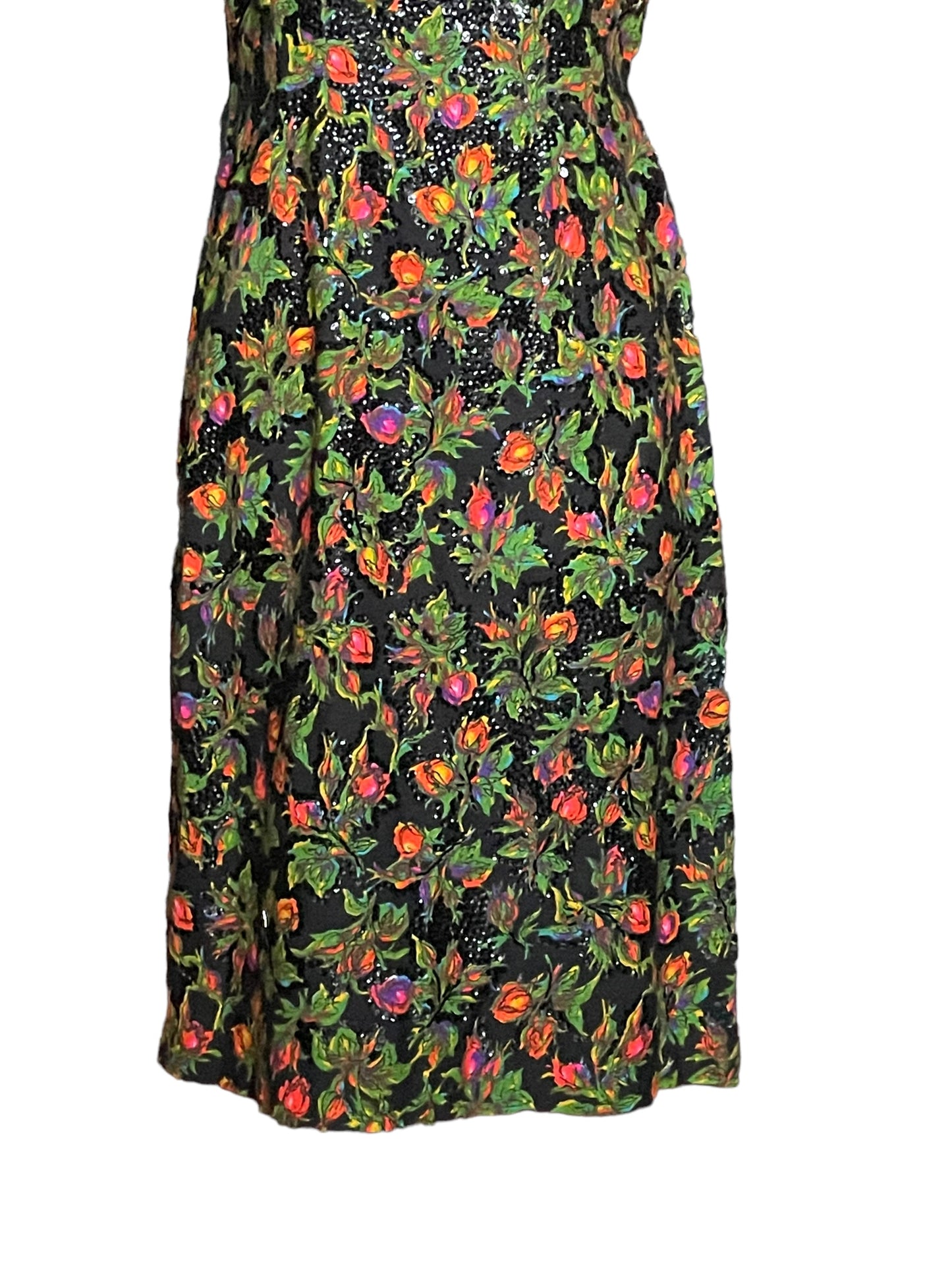 Front skirt view of Vintage 1960s Vogue Couturier Dress and Coat SZ M |  Barn Owl Vintage Dresses| Seattle Vintage Dresses