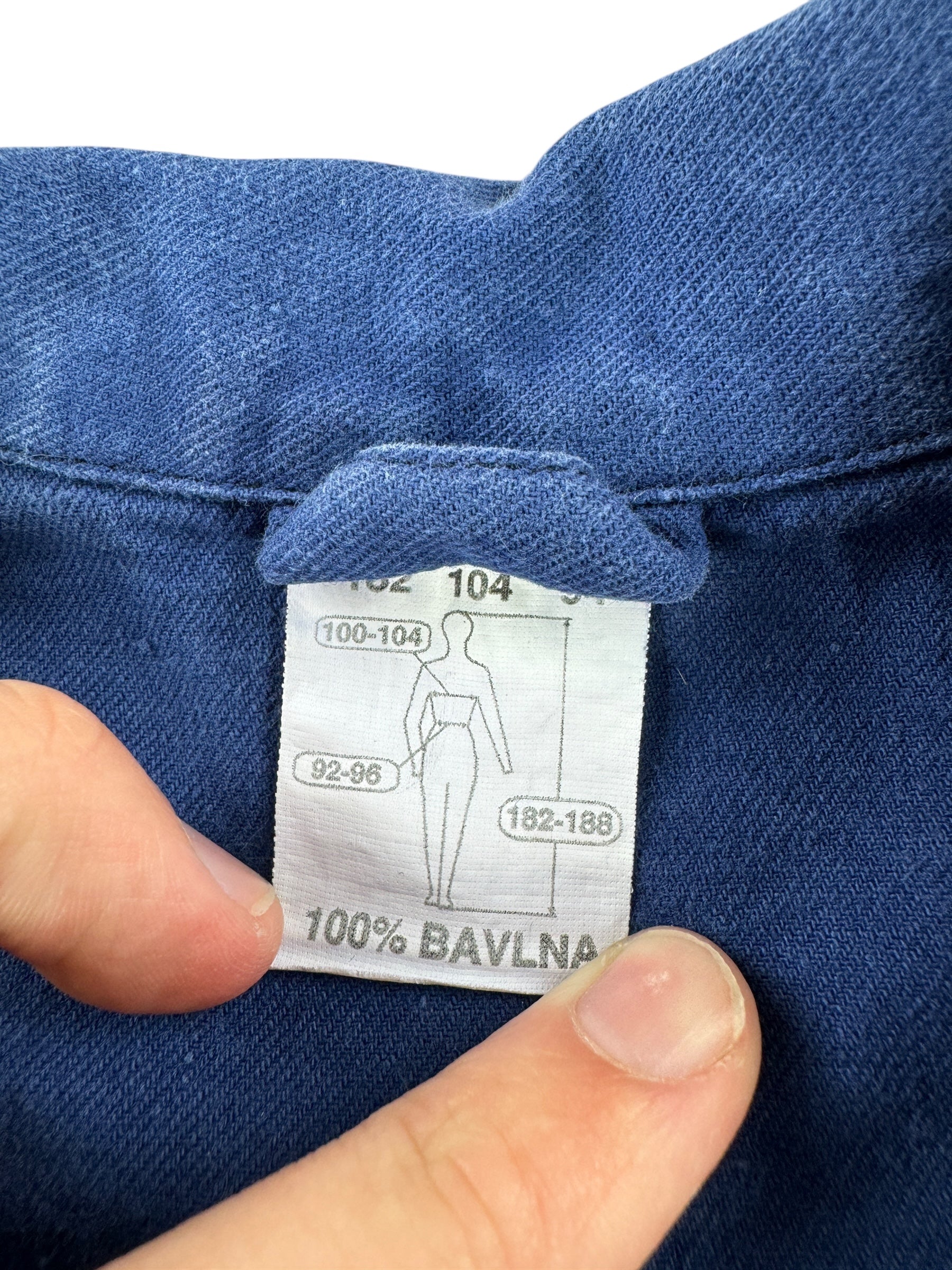 Tag on Vintage Brudra Euro Work Jacket W/ Back Graphic SZ L