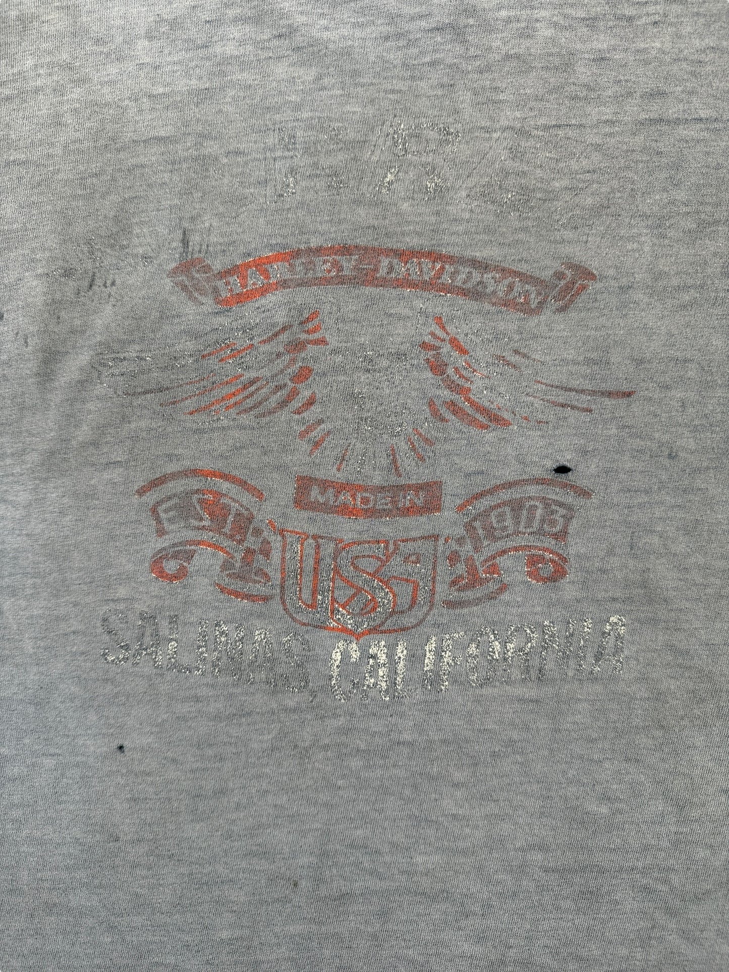 Back Graphic of Vintage Insane Fader Salina's CA Harley Davidson Tee SZ L