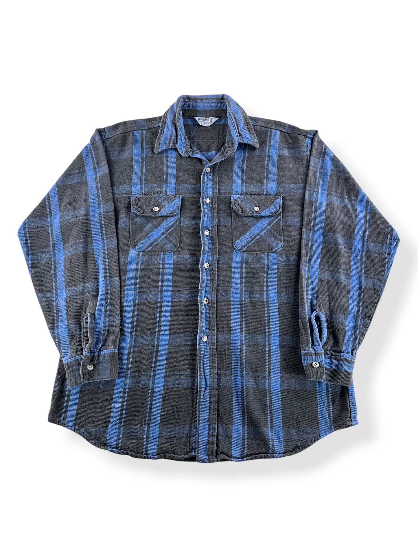 Front of Vintage 80's Five Brother Cotton Flannel SZ XL