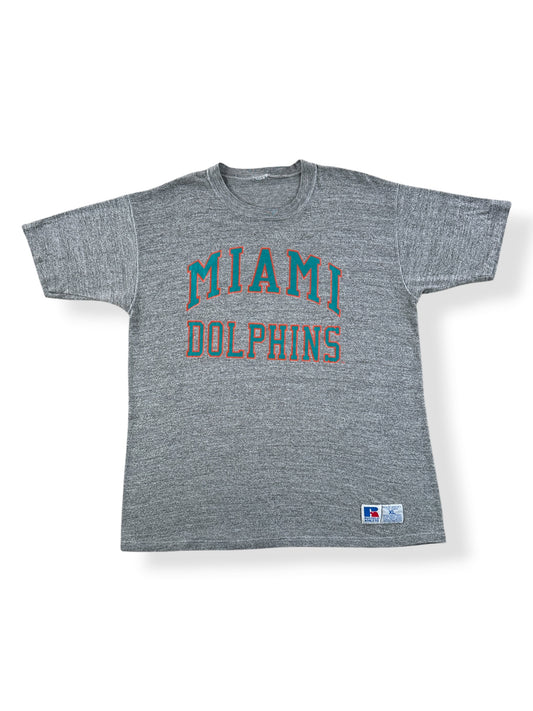 Front of Vintage Miami Dolphins Russell Tee SZ XL (Fits L)