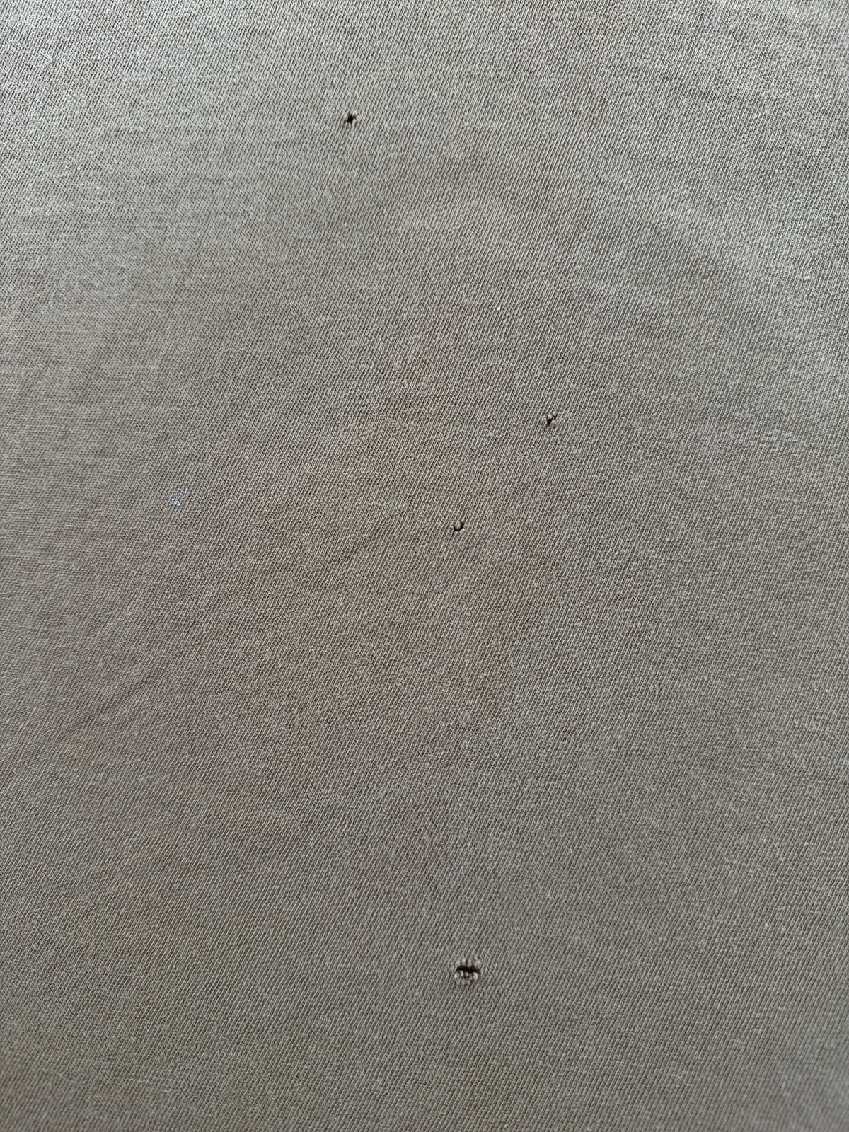 Holes on front of Vintage 60s/70s Brown Blank Tee SZ M