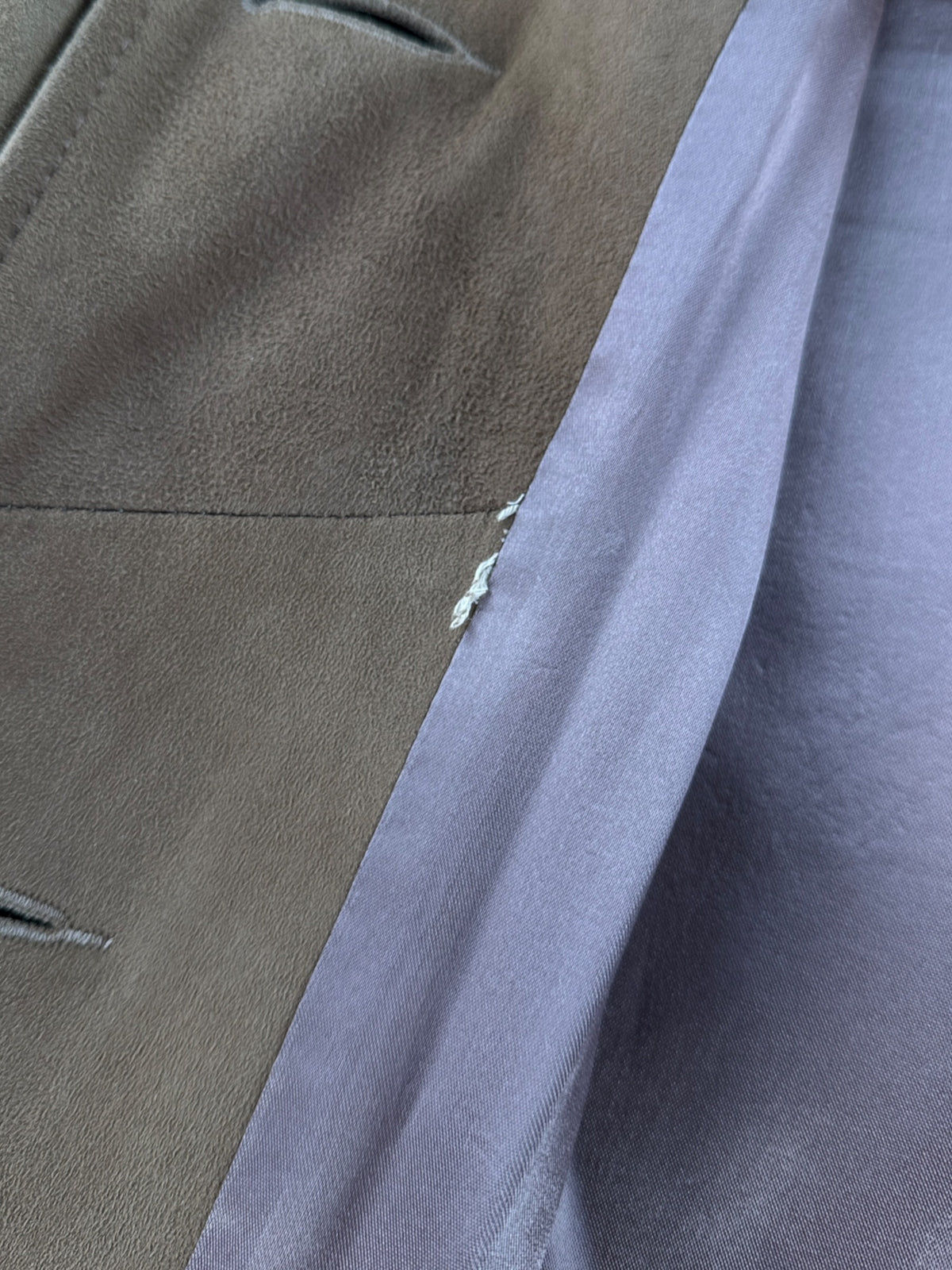 Ripped Tag on Vintage 60s Suede Coat SZ S - AS IS