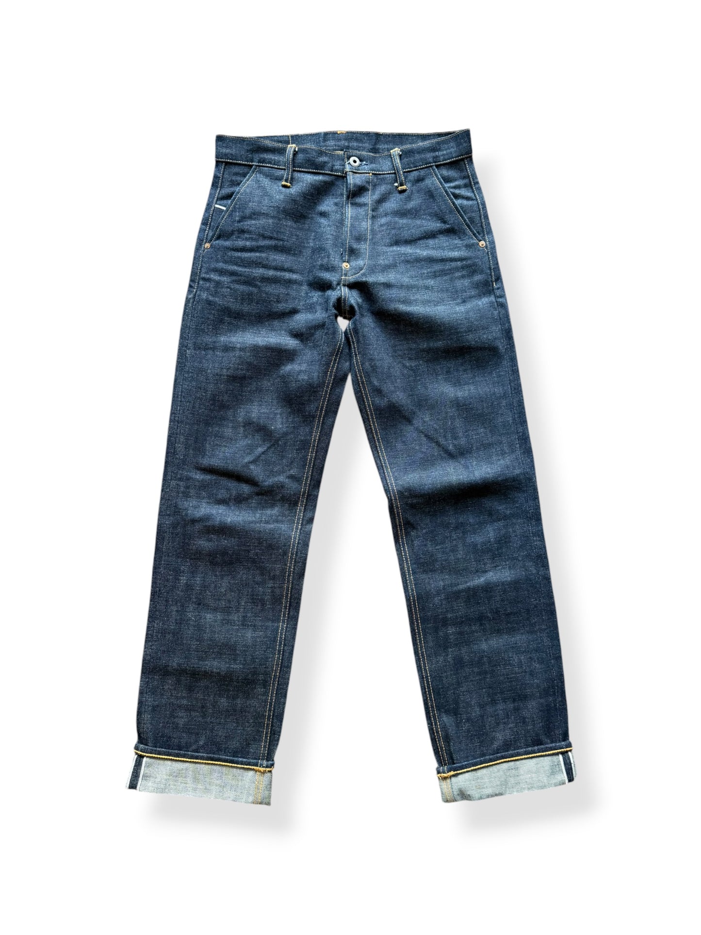 Front of Red Tornado Japanese Selvedge Denim W33
