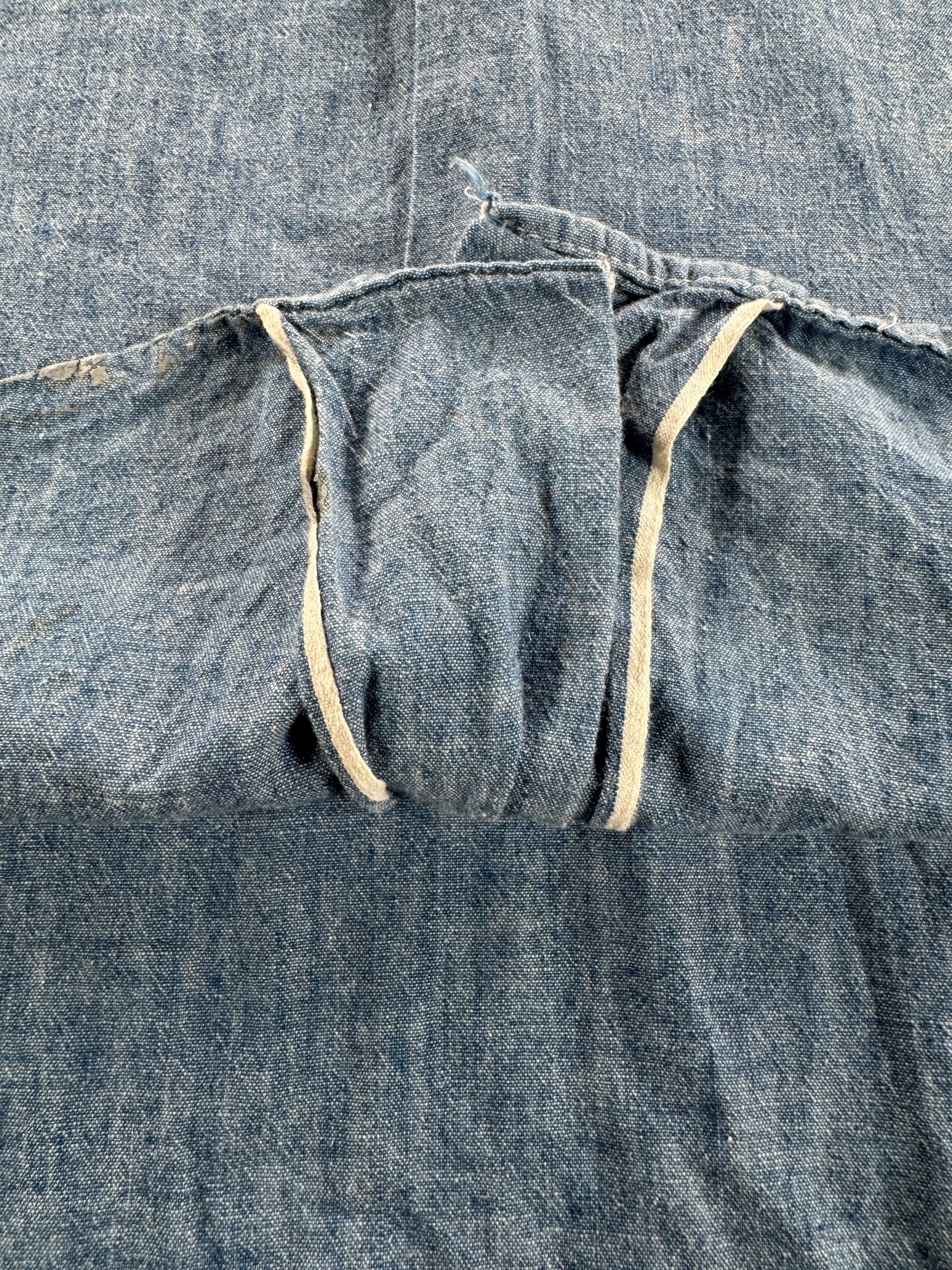 Selvedge on Vintage Lee Union Made Cotton Selvedge Chambray SZ M