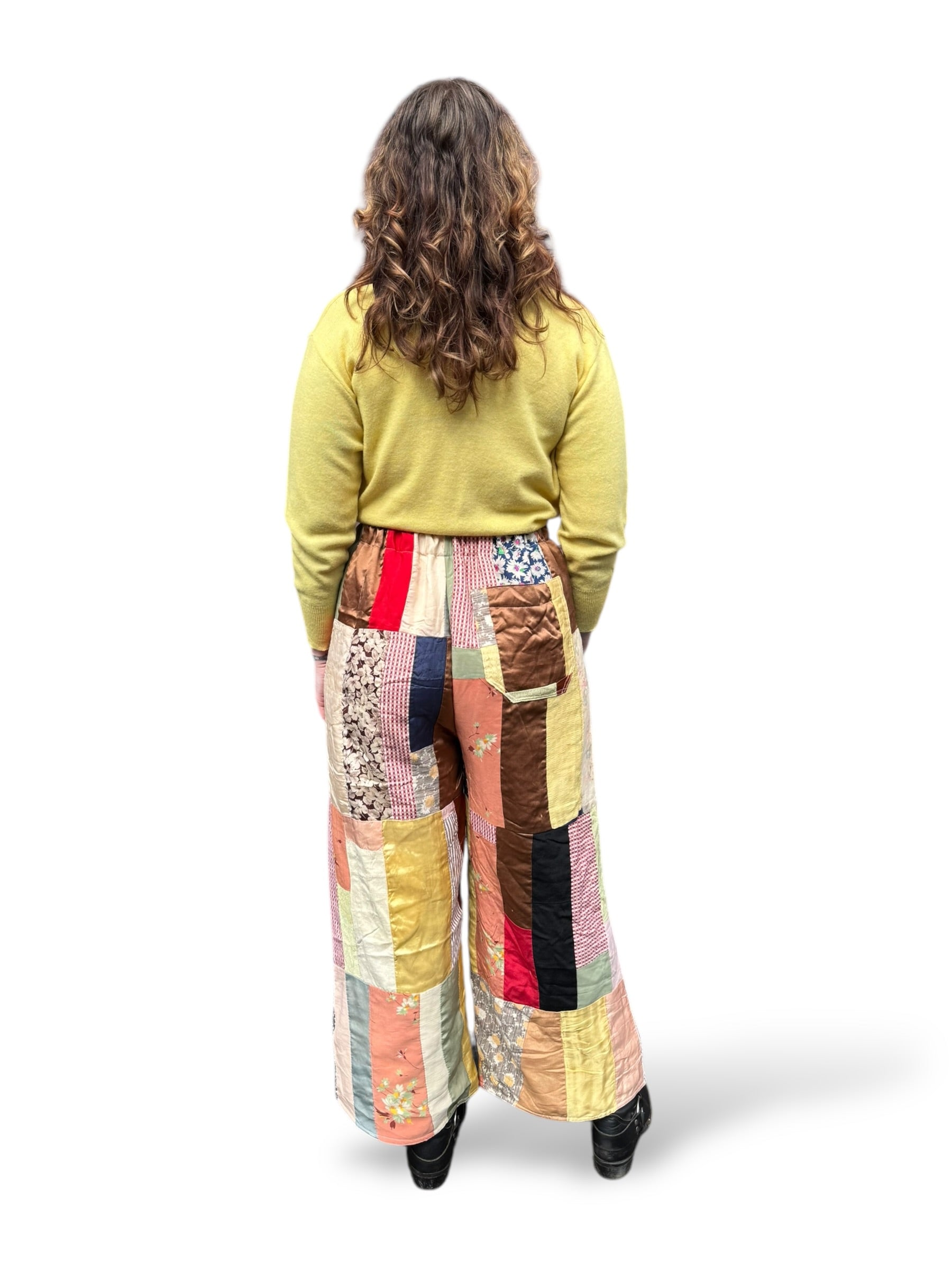 On Body Back of Archive Craft X Barn Owl Vintage Quilt Pants SZ S